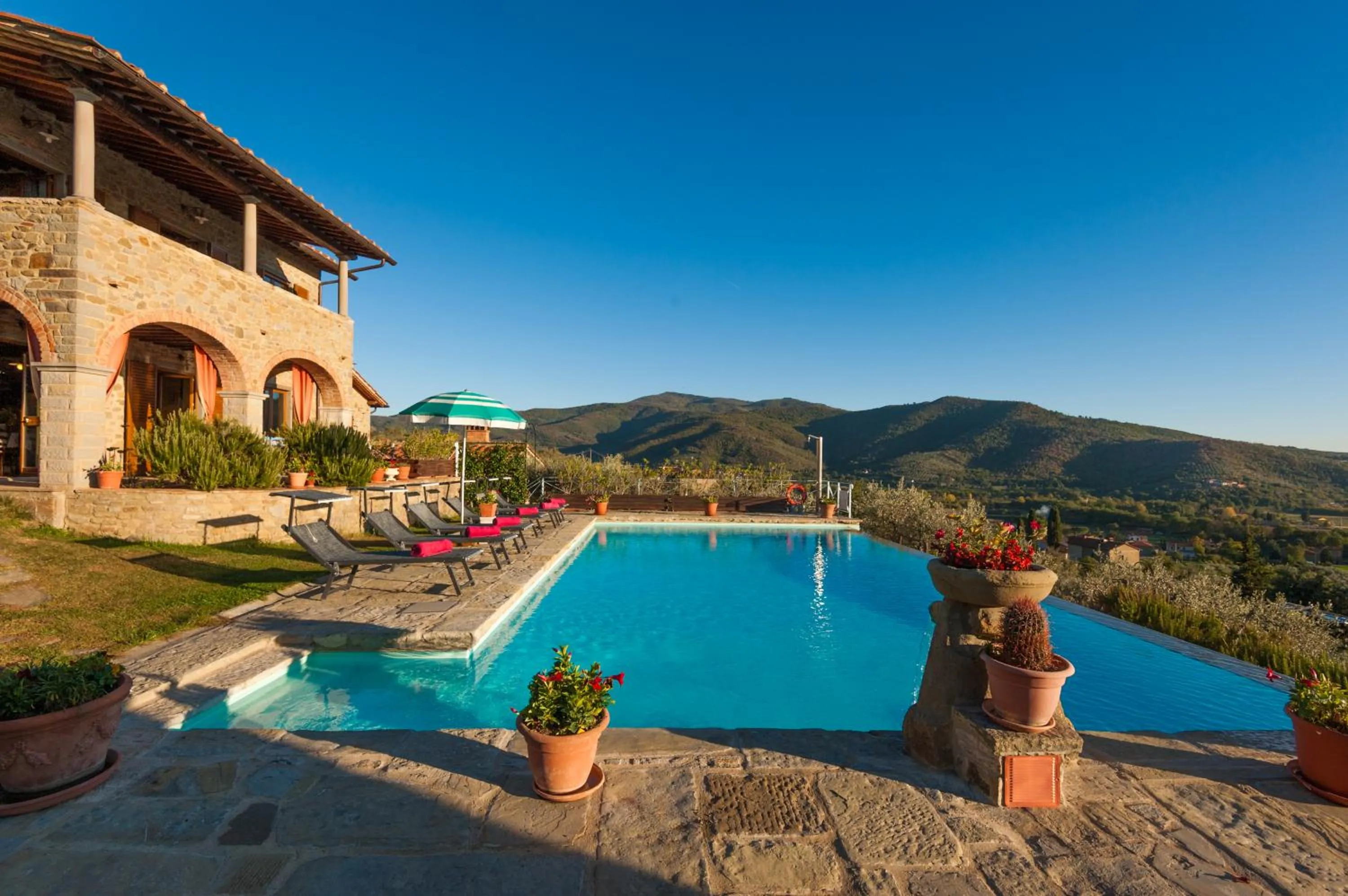 Pool view in Villa Senaia