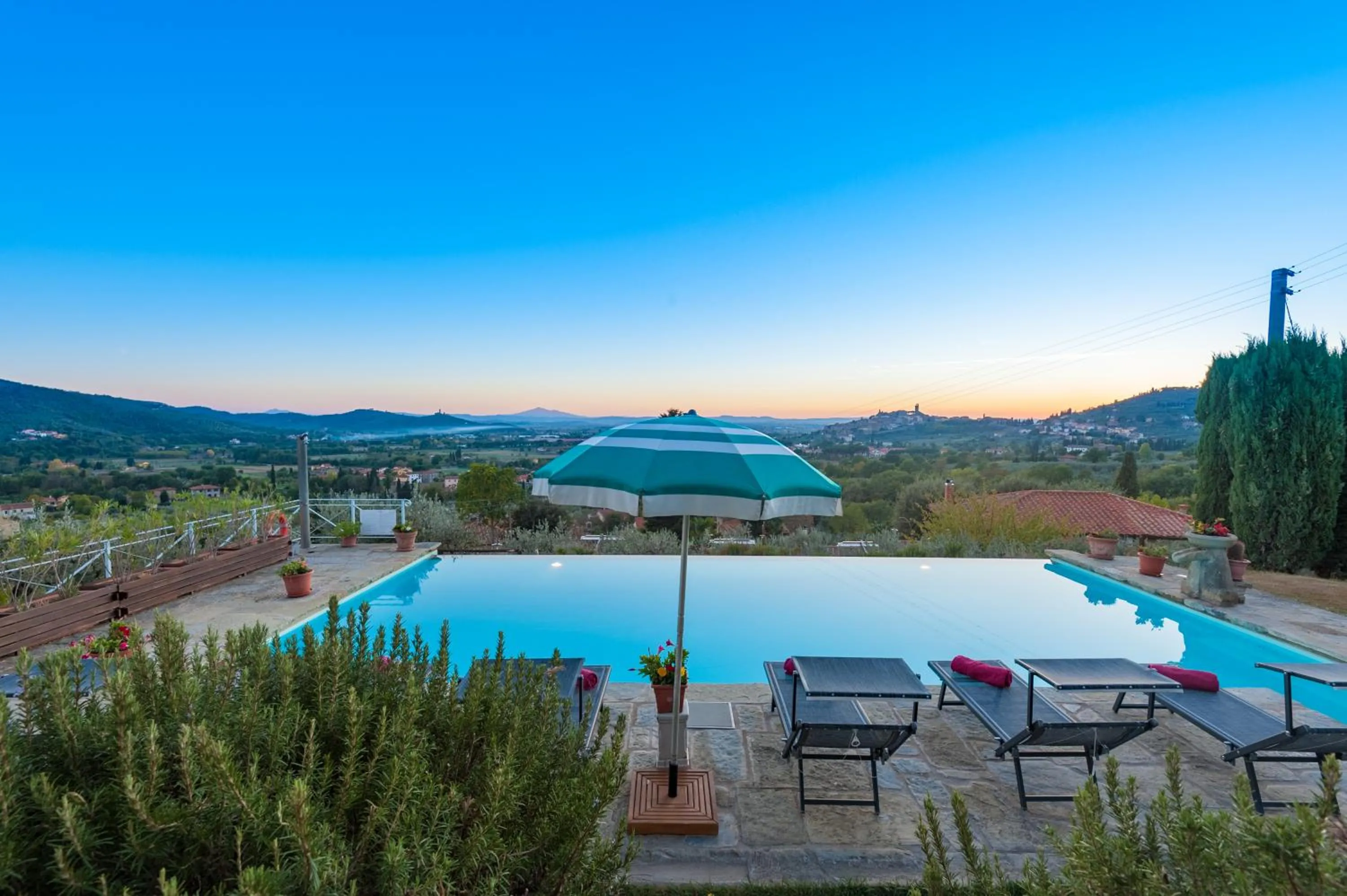 Pool view in Villa Senaia