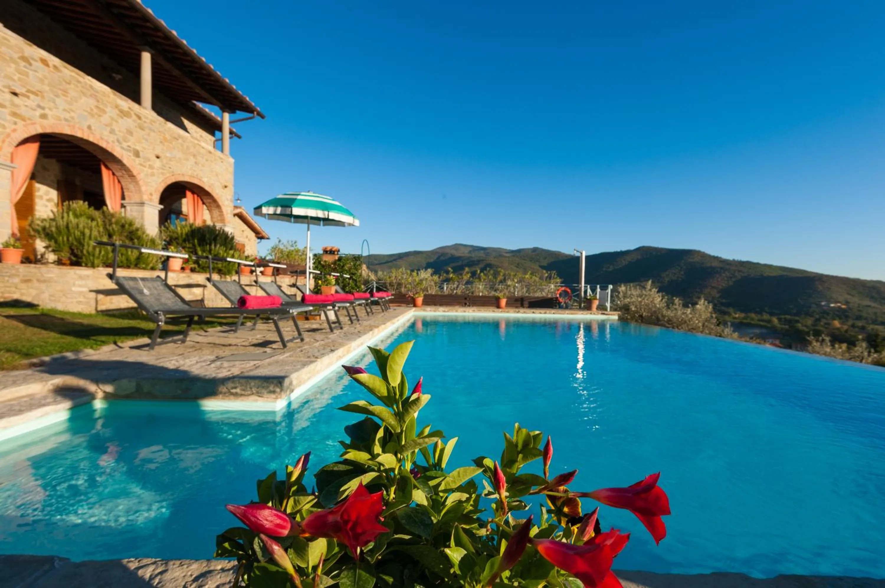 Pool view in Villa Senaia