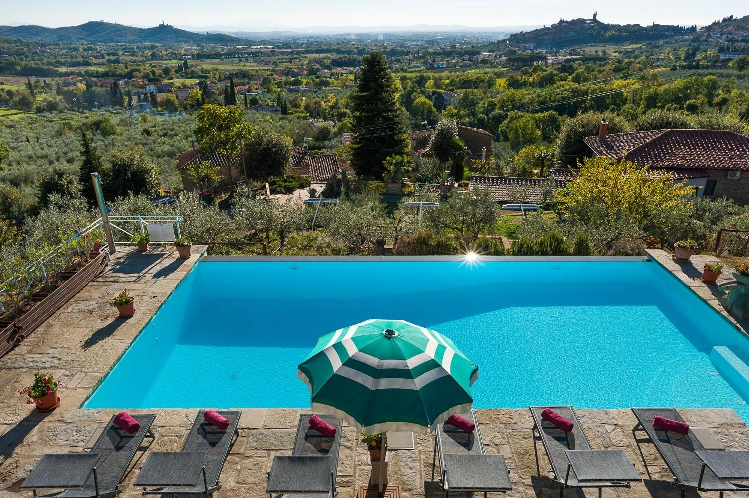 Pool view in Villa Senaia