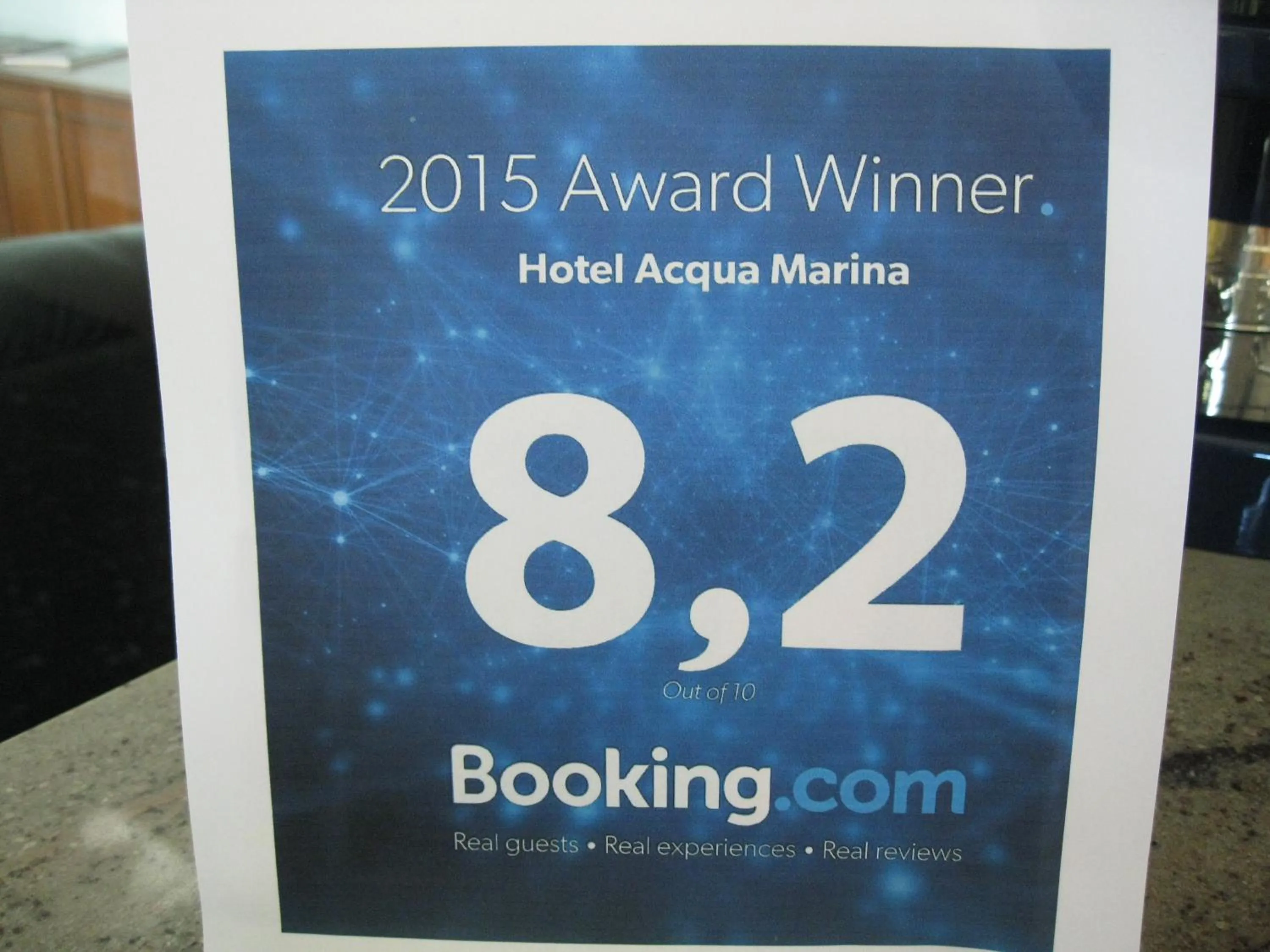 Certificate/Award in Hotel Acqua Marina