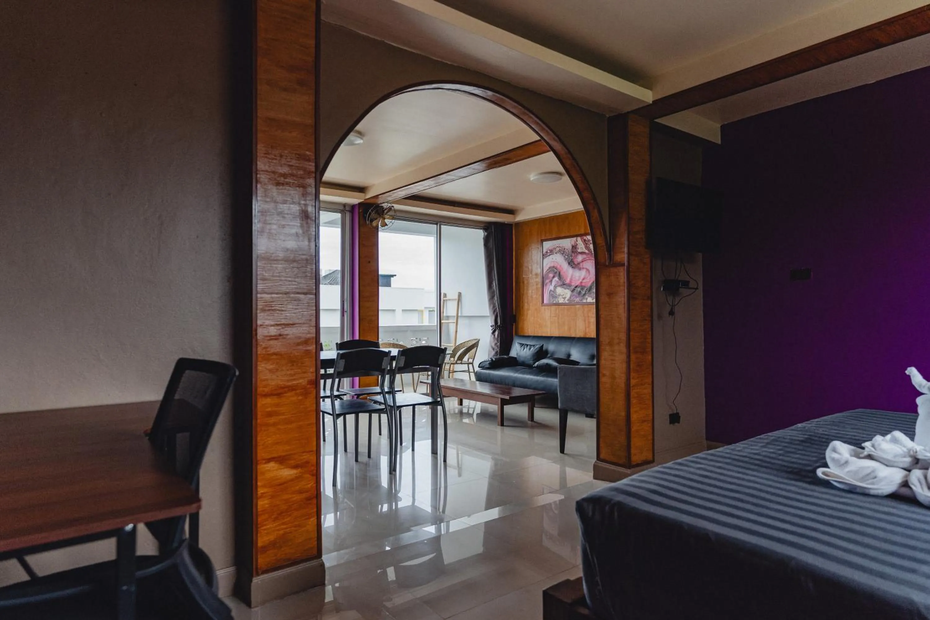 Living room, Bed in Lemon House apartment