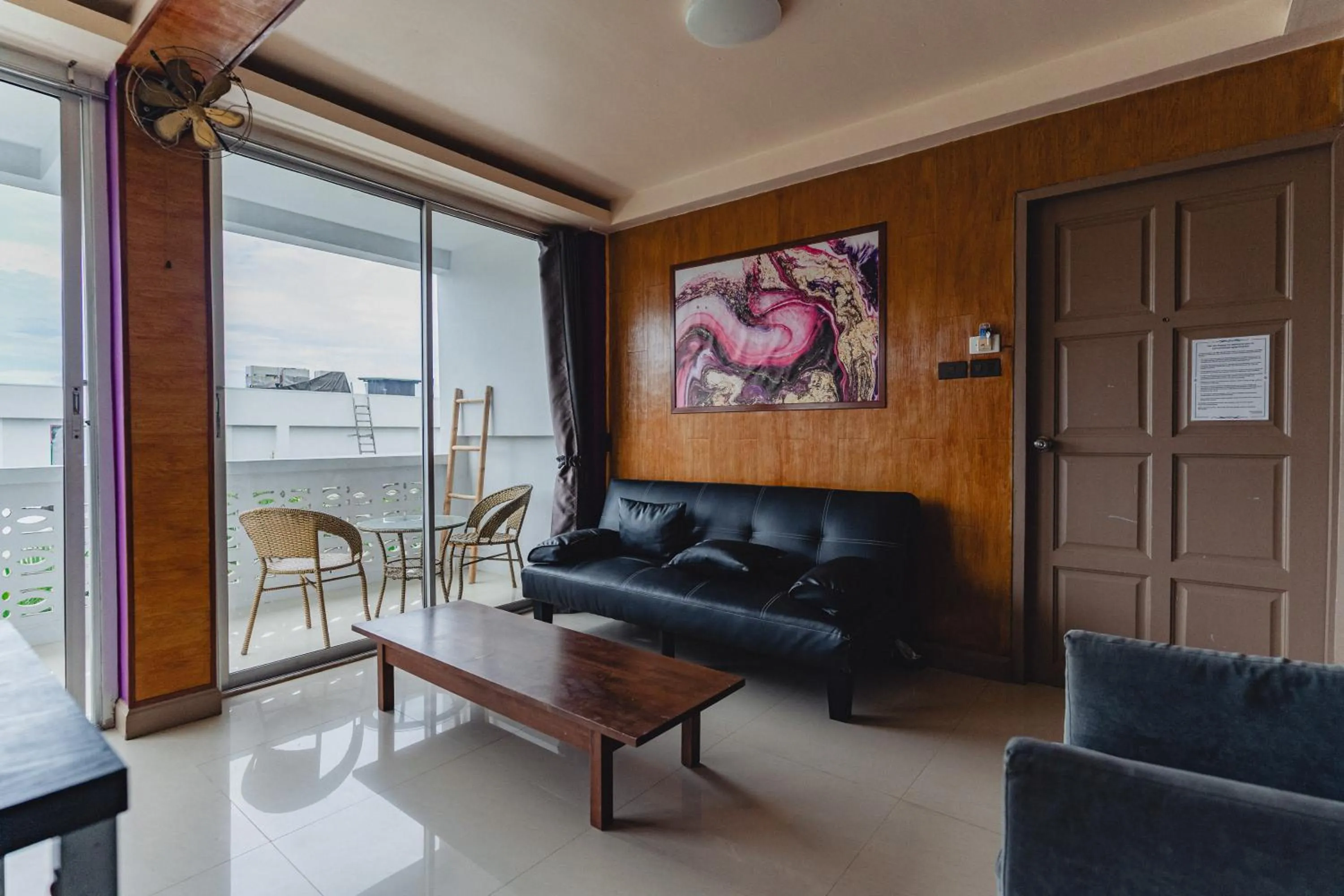 Living room in Lemon House apartment