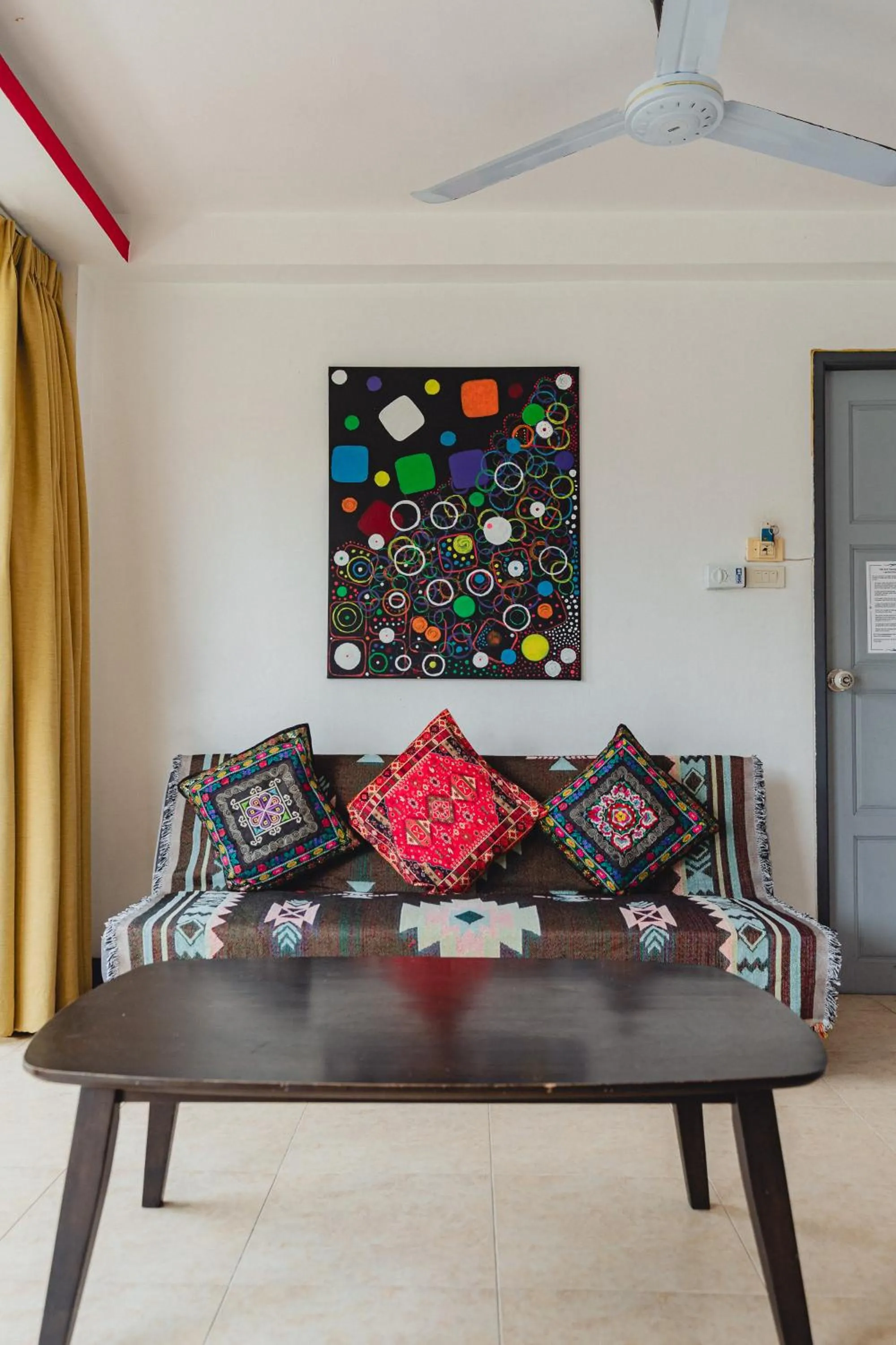 Living room in Lemon House apartment