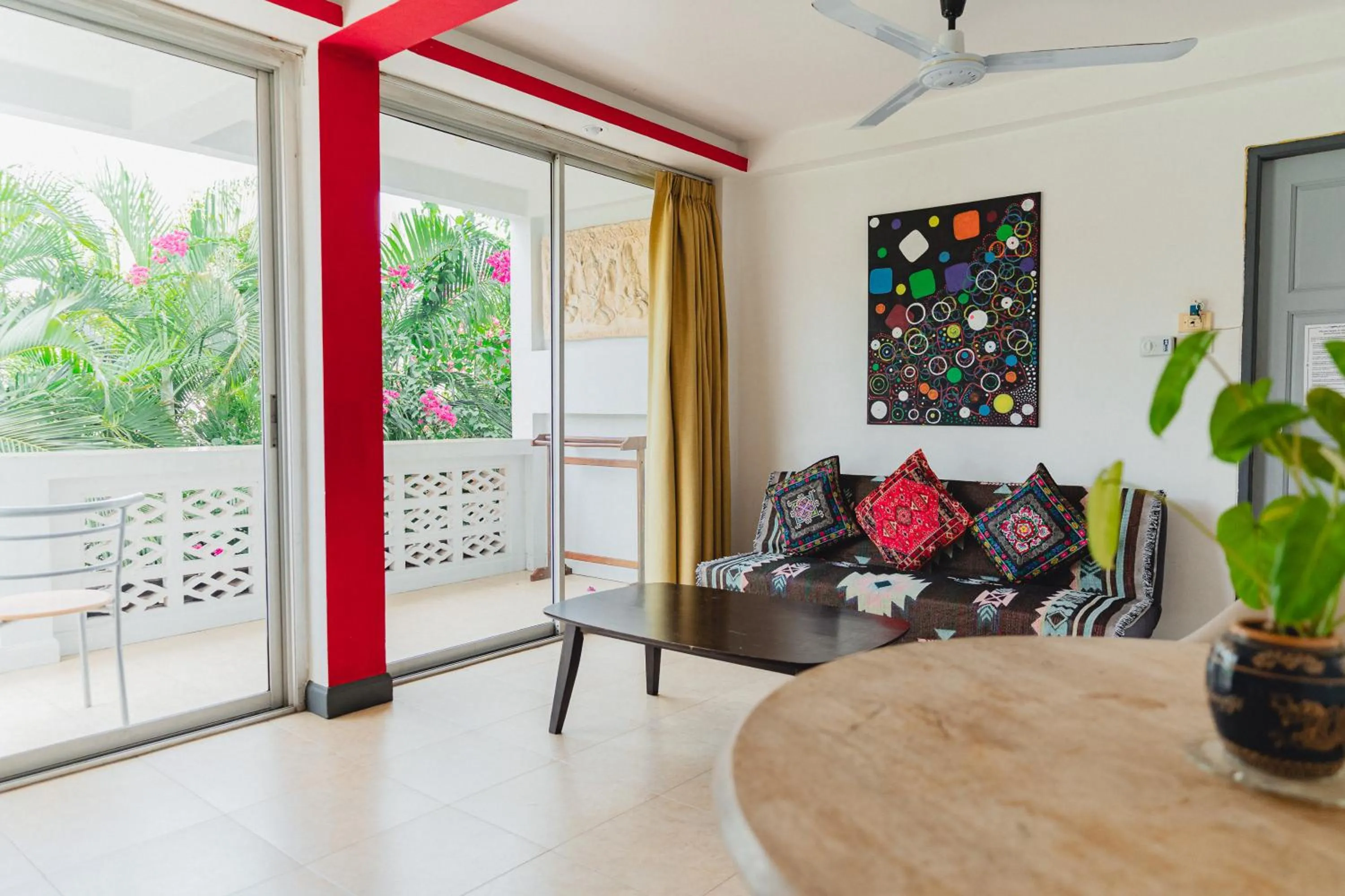 Living room in Lemon House apartment