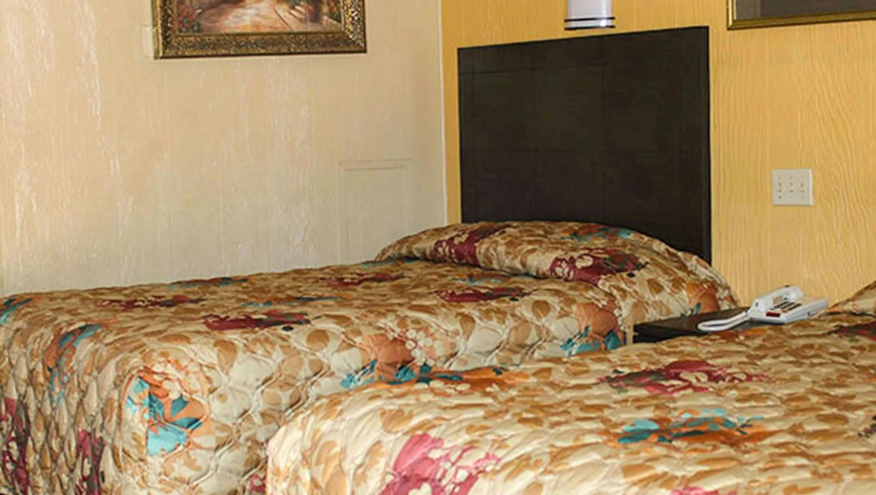 Bed in Charles Wesley Motor Lodge Downtown Broken Bow- Hochatown