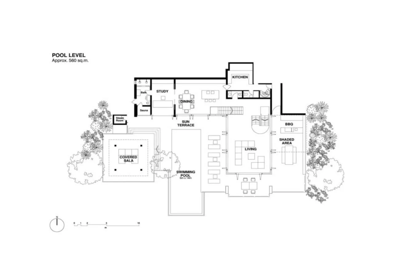 Floor plan in Villa Hale Malia