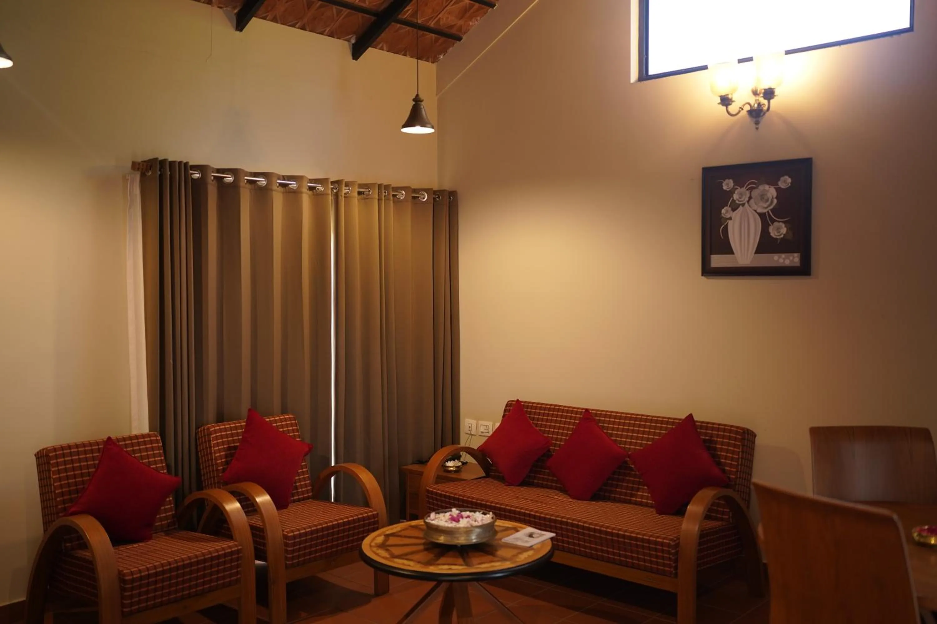 Living room in Vaidekam Resorts & Wellness, Kannur