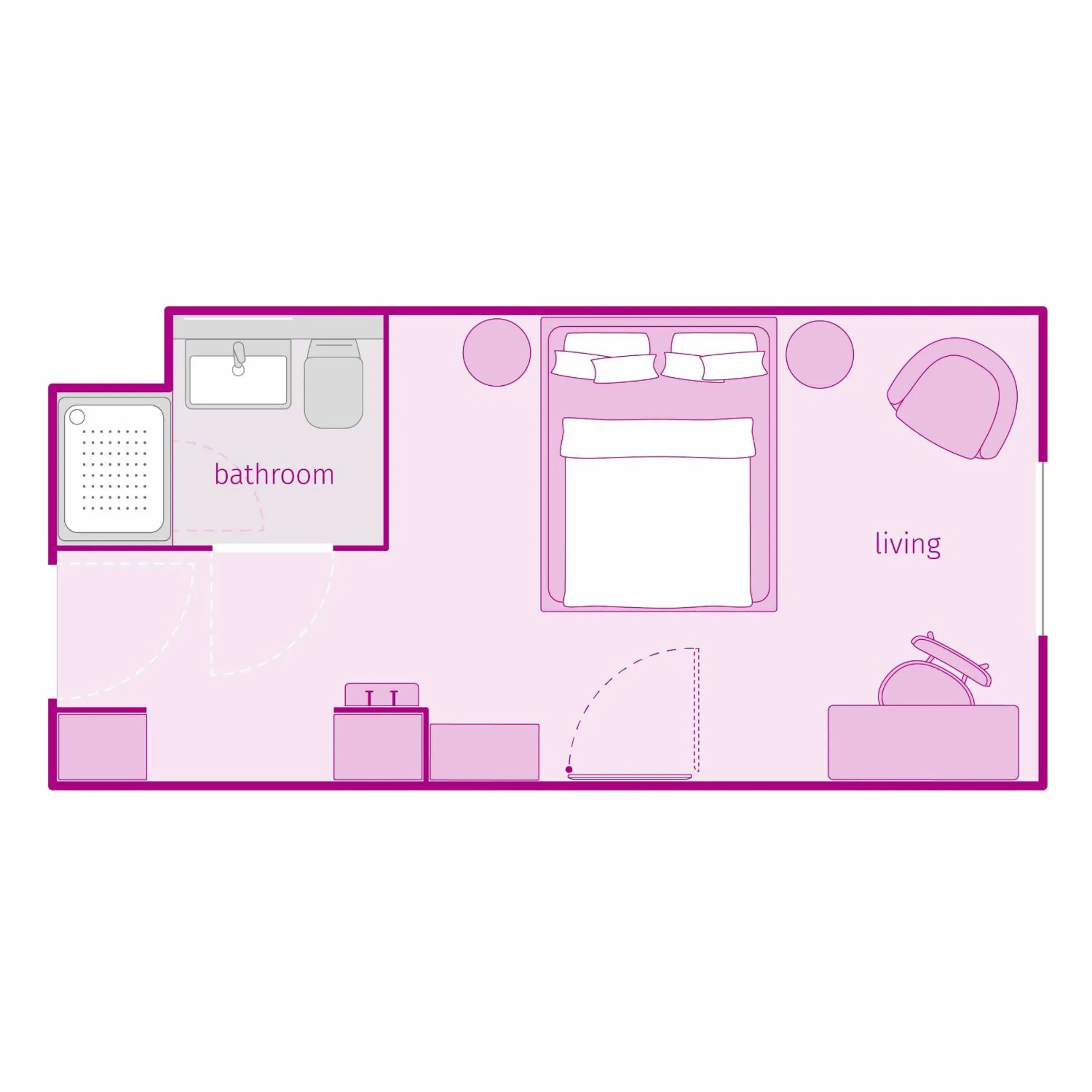Floor plan in smartments Frankfurt City-Ost