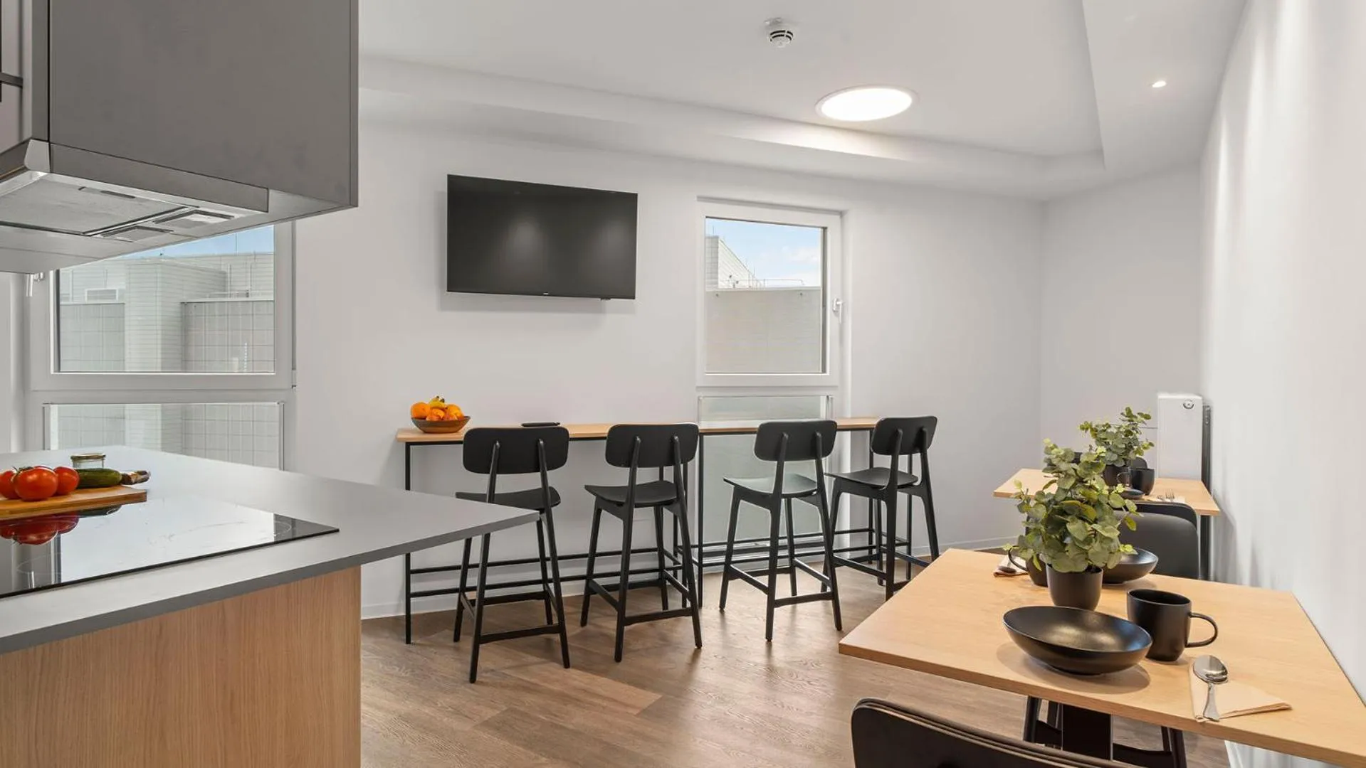 Communal lounge/ TV room in smartments Frankfurt City-Ost