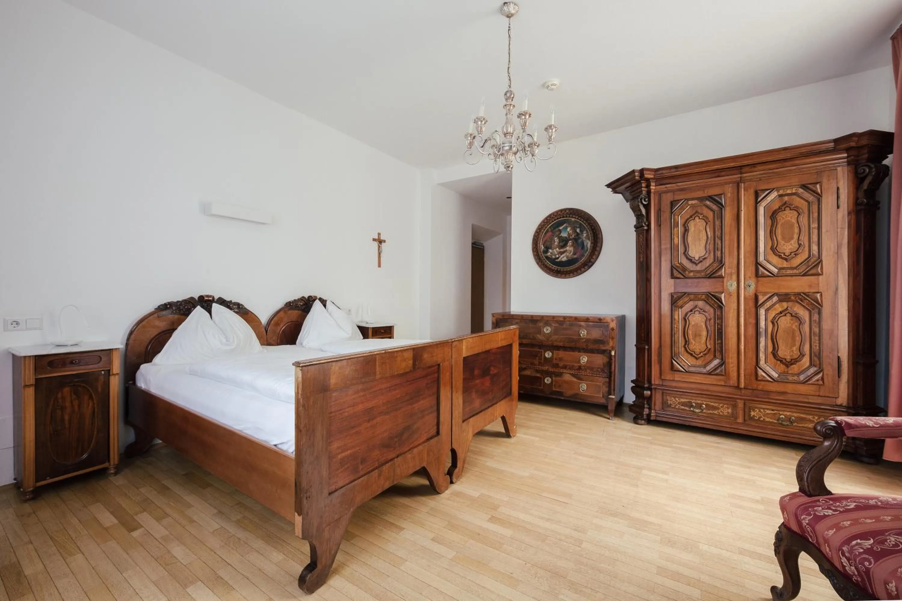 Photo of the whole room, Bed in Gästehaus Salvatorianerinnen