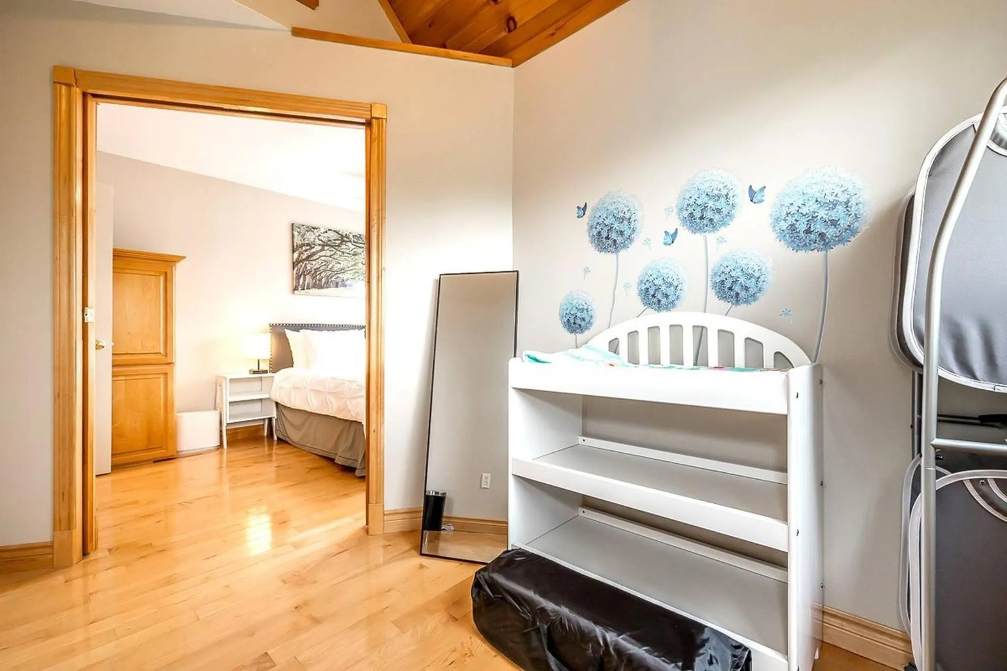 Bed in Muskoka Lakeshore Cottage Bliss