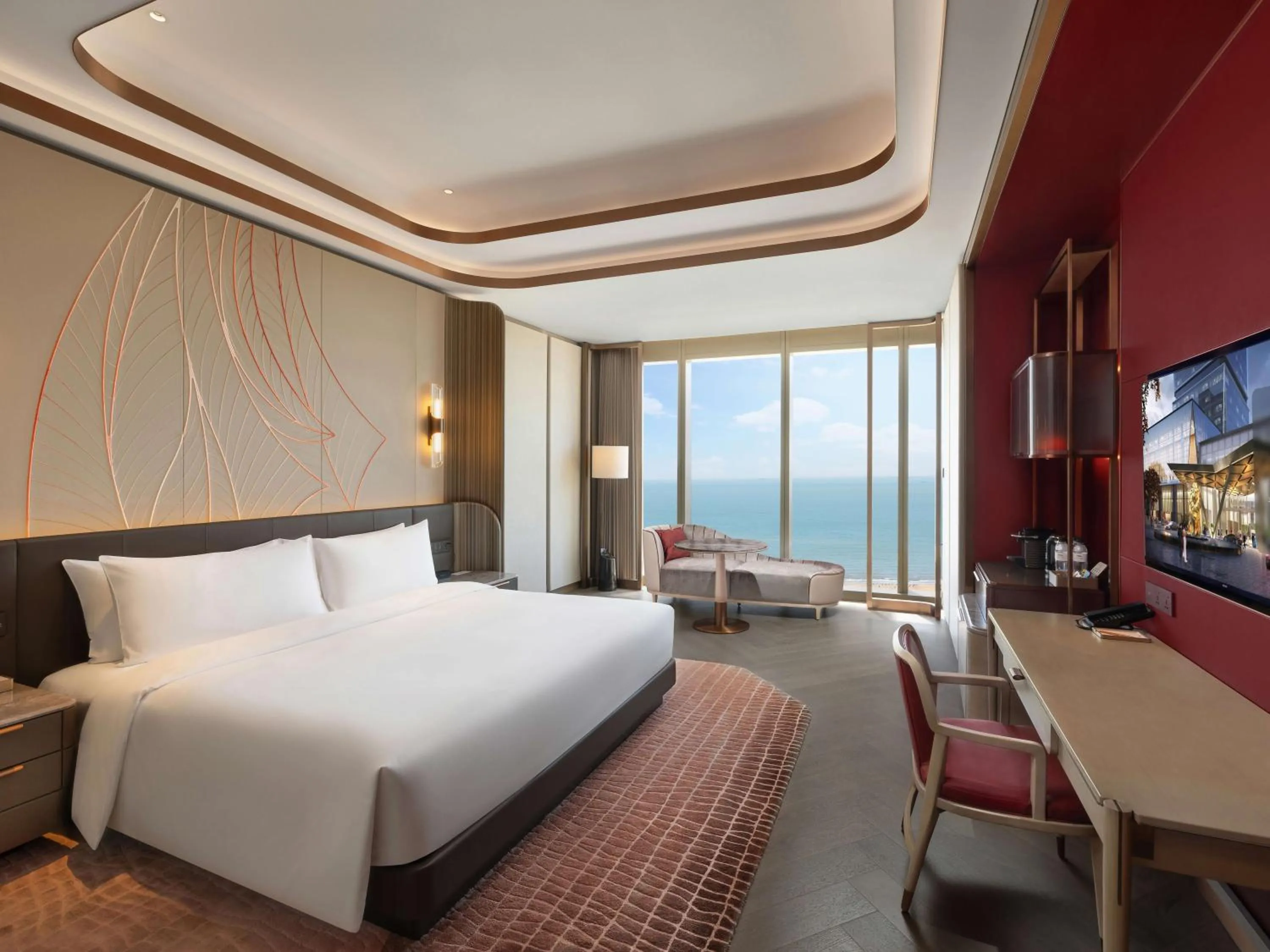 Photo of the whole room, Bed in MGM Qingdao