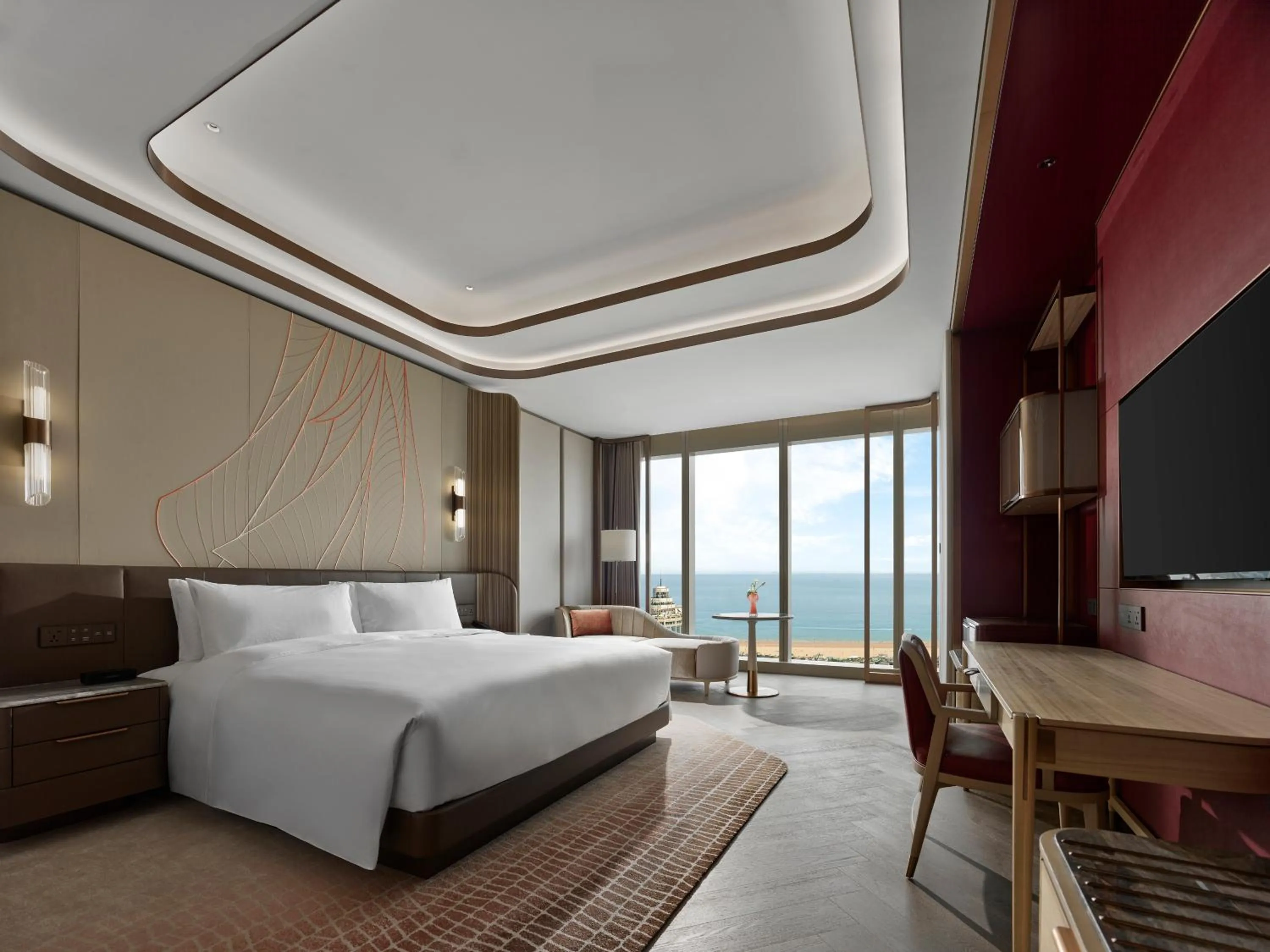 Photo of the whole room, Bed in MGM Qingdao