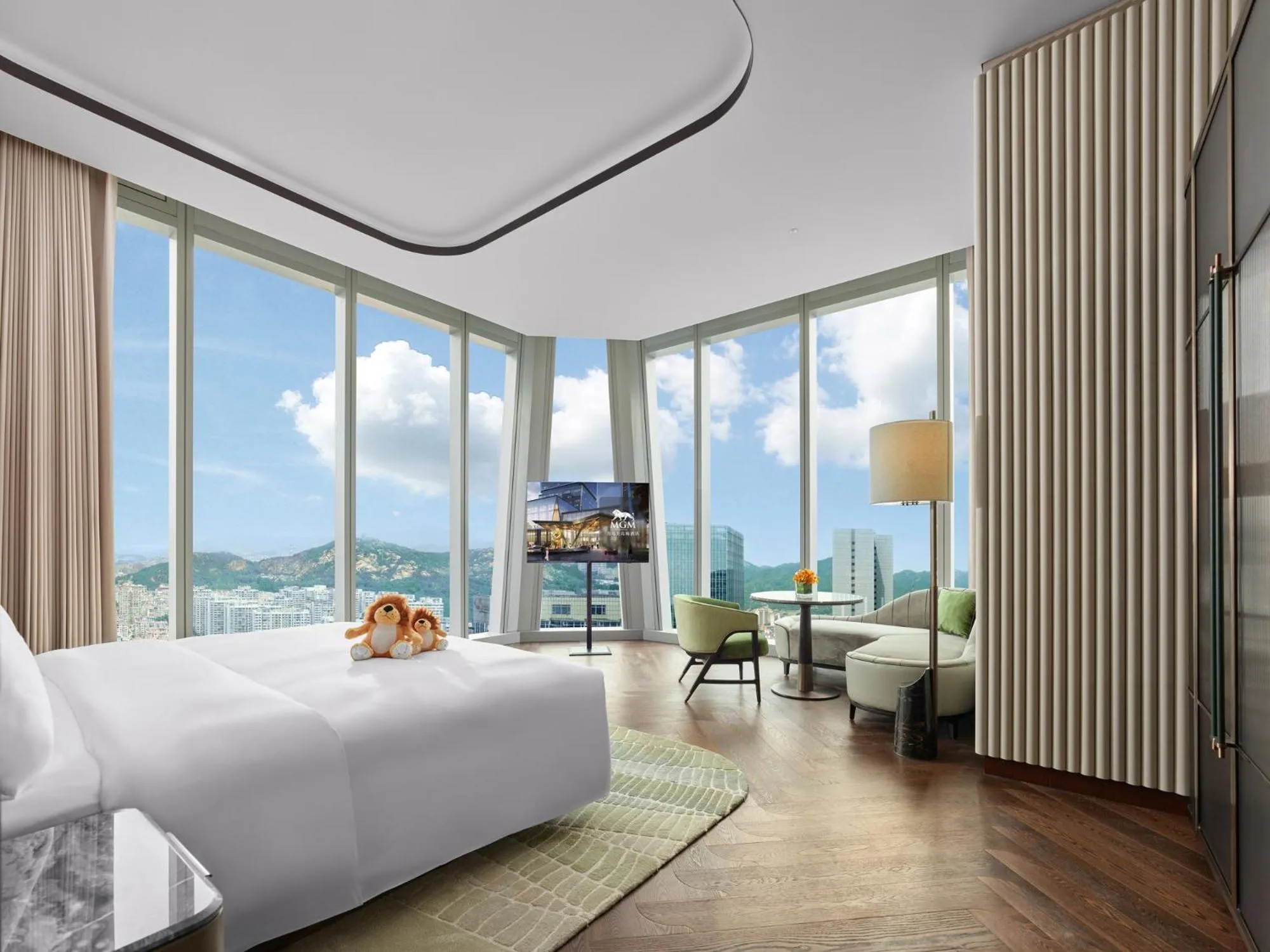 Photo of the whole room, Bed in MGM Qingdao