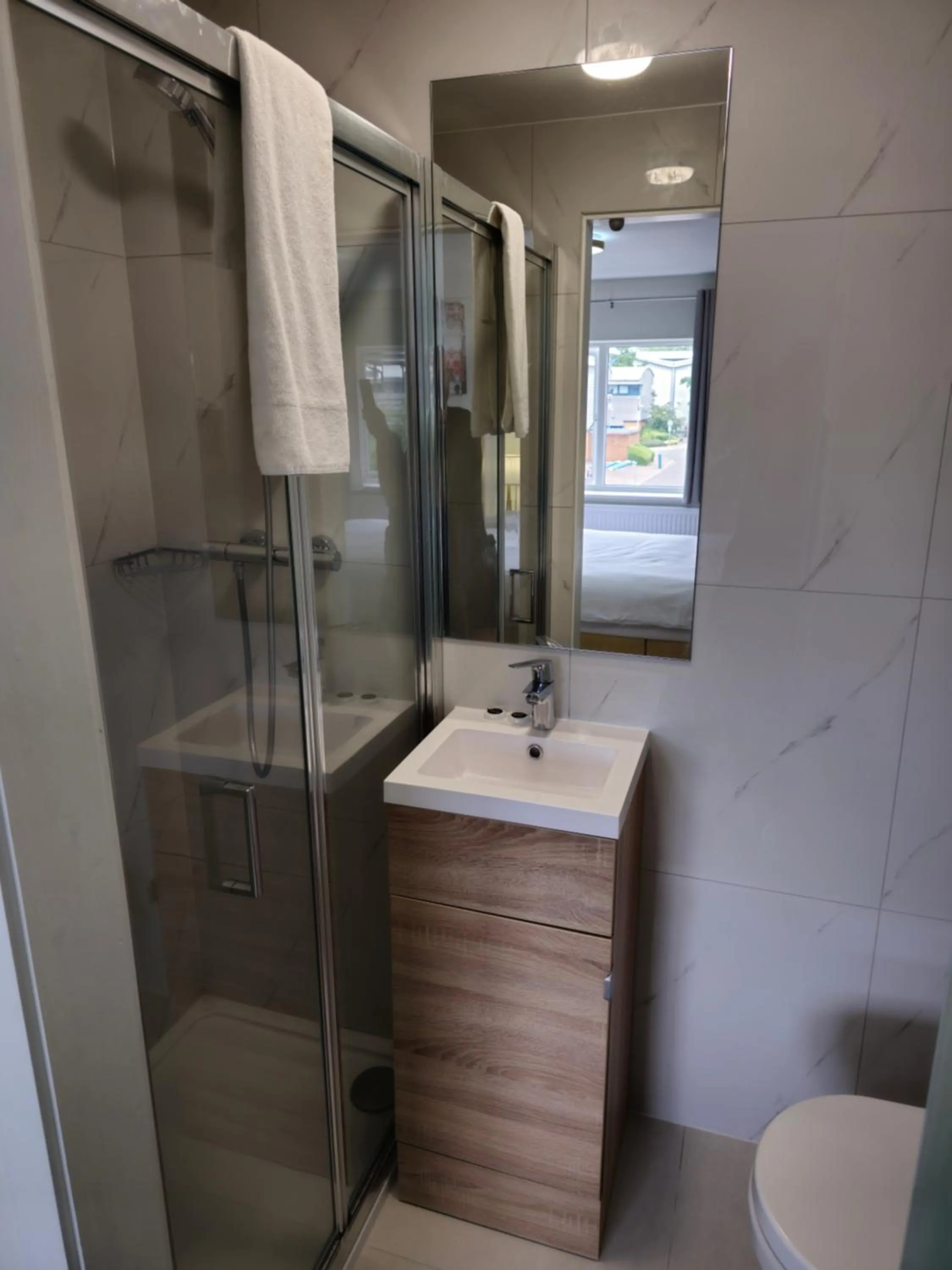 Shower in Homefield Lodge