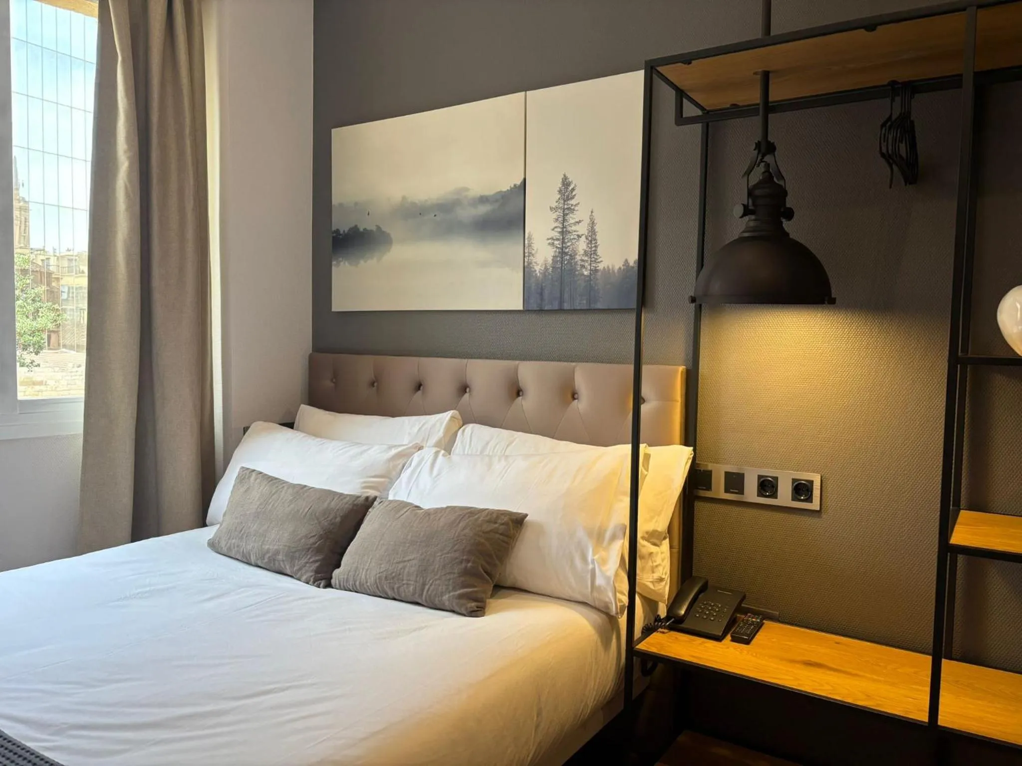 Bed in Hotel Cortes Rambla