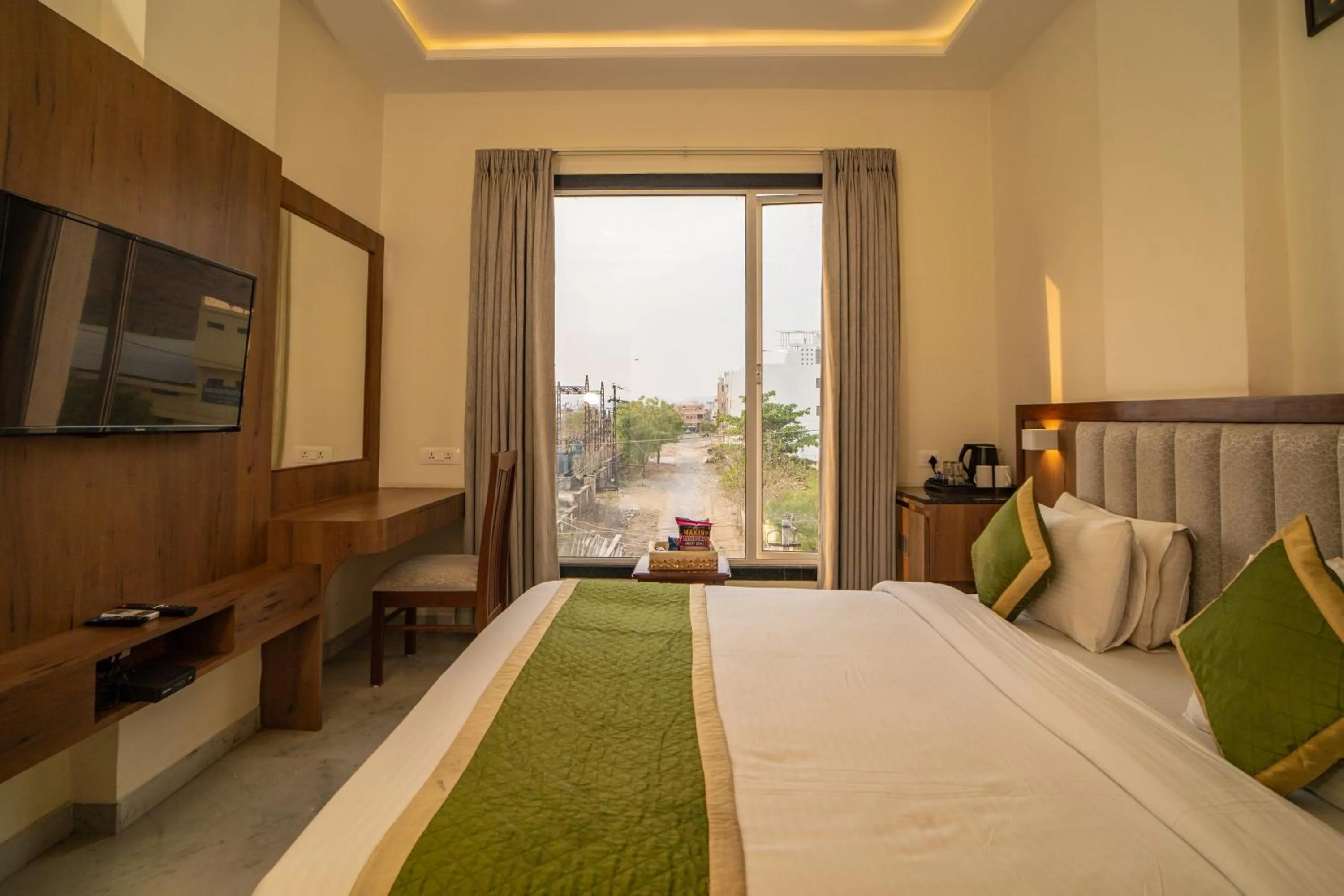 View (from property/room), Bed in RABBIT RATNAM -By Udaipur Hotels