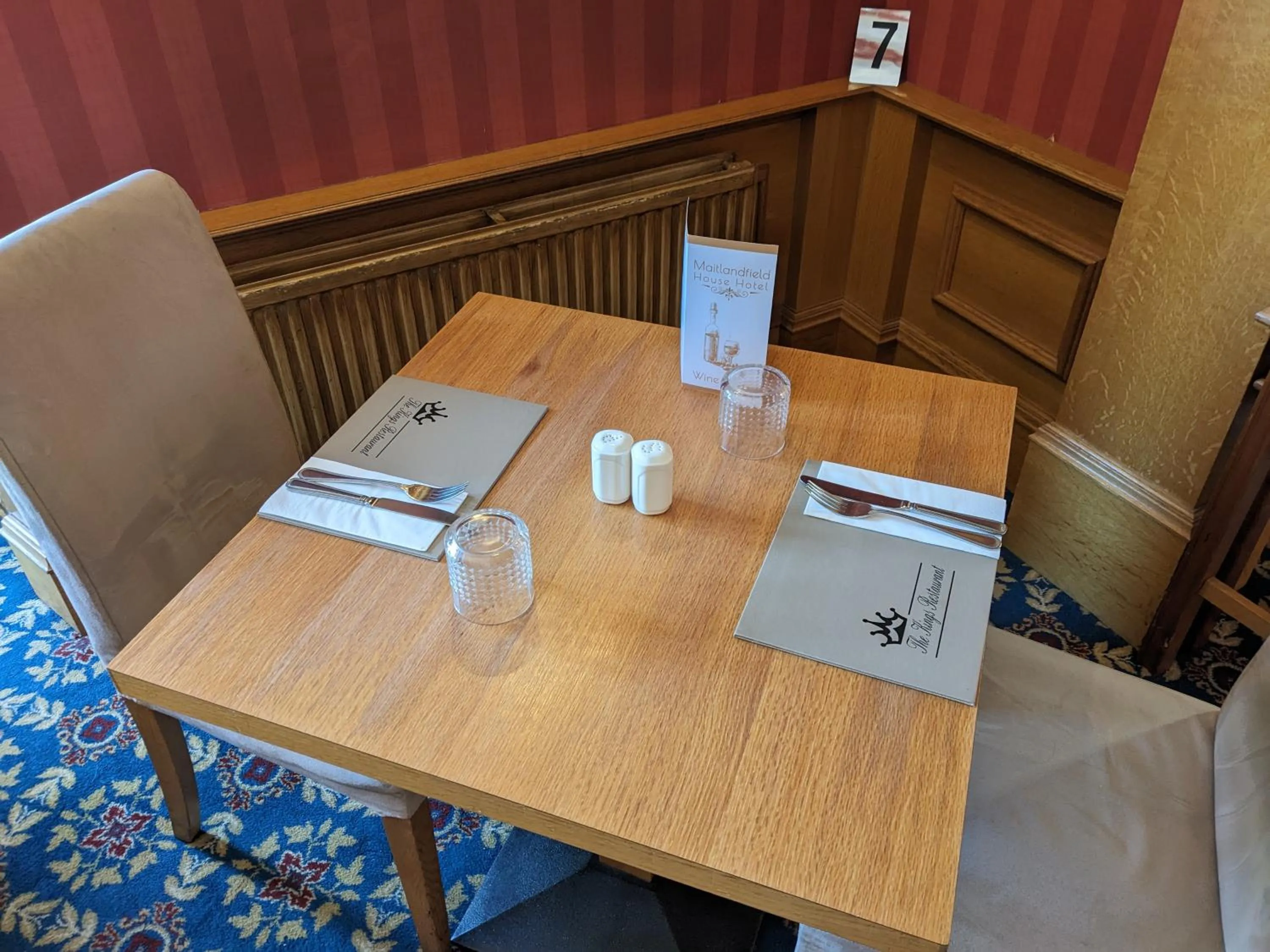 Dinner in Maitlandfield House Hotel