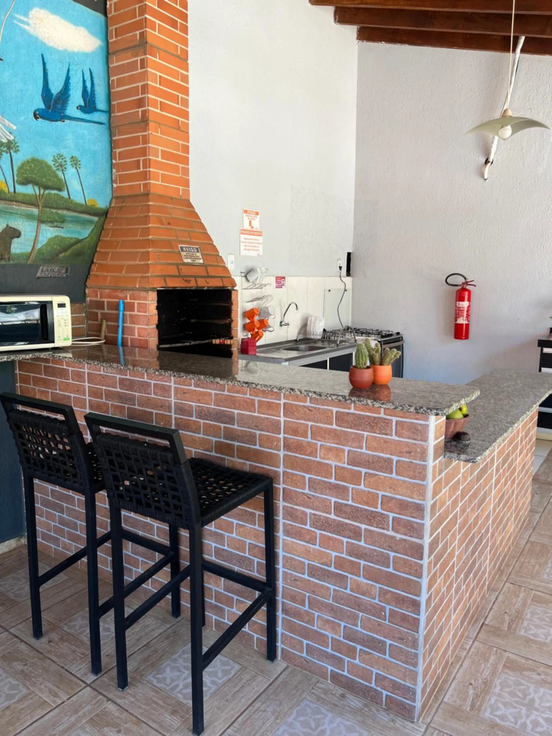 BBQ facilities in Pousada Papaya - Bonito