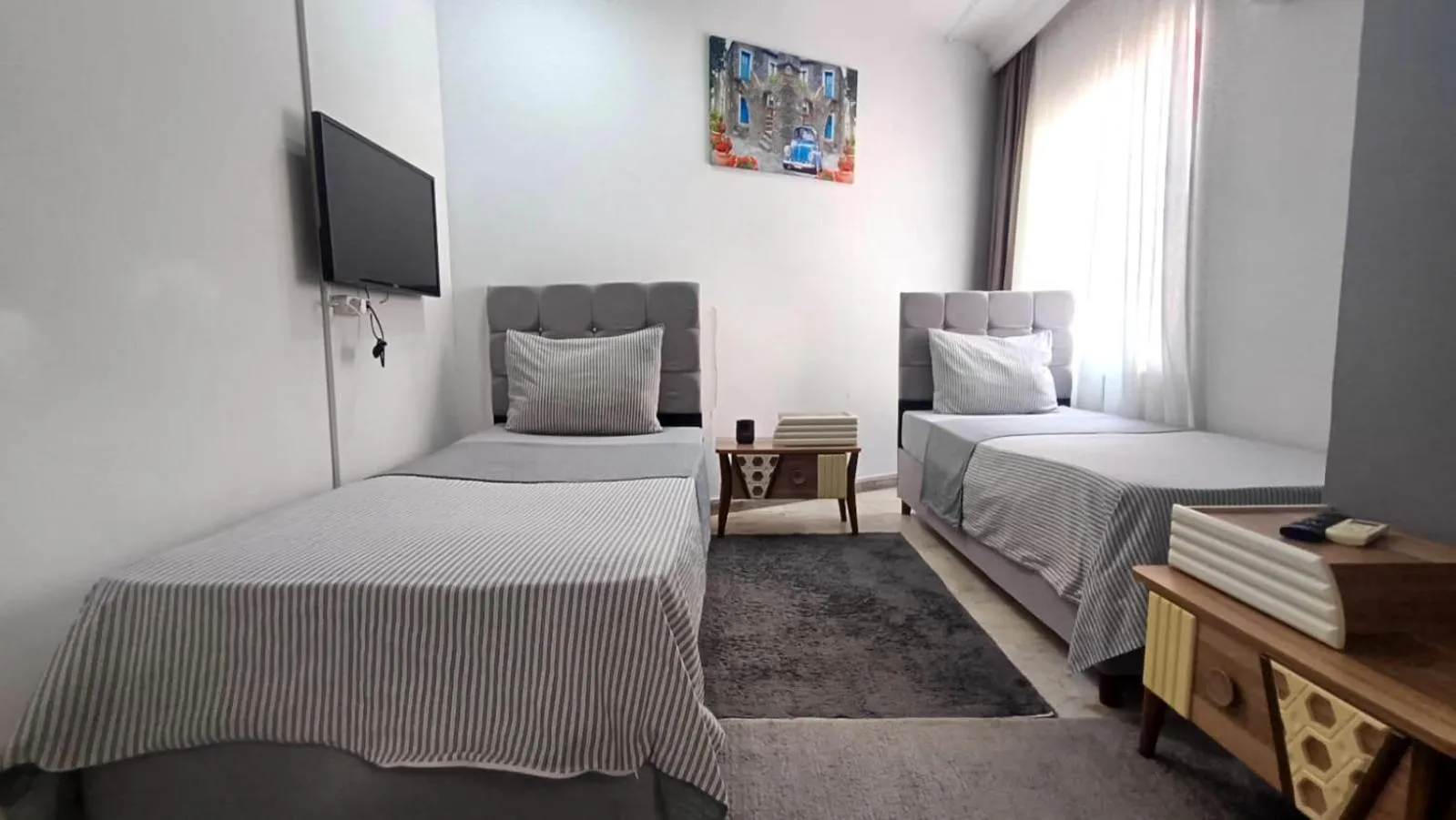 Bedroom, Bed in Grond Konaklama Mersin