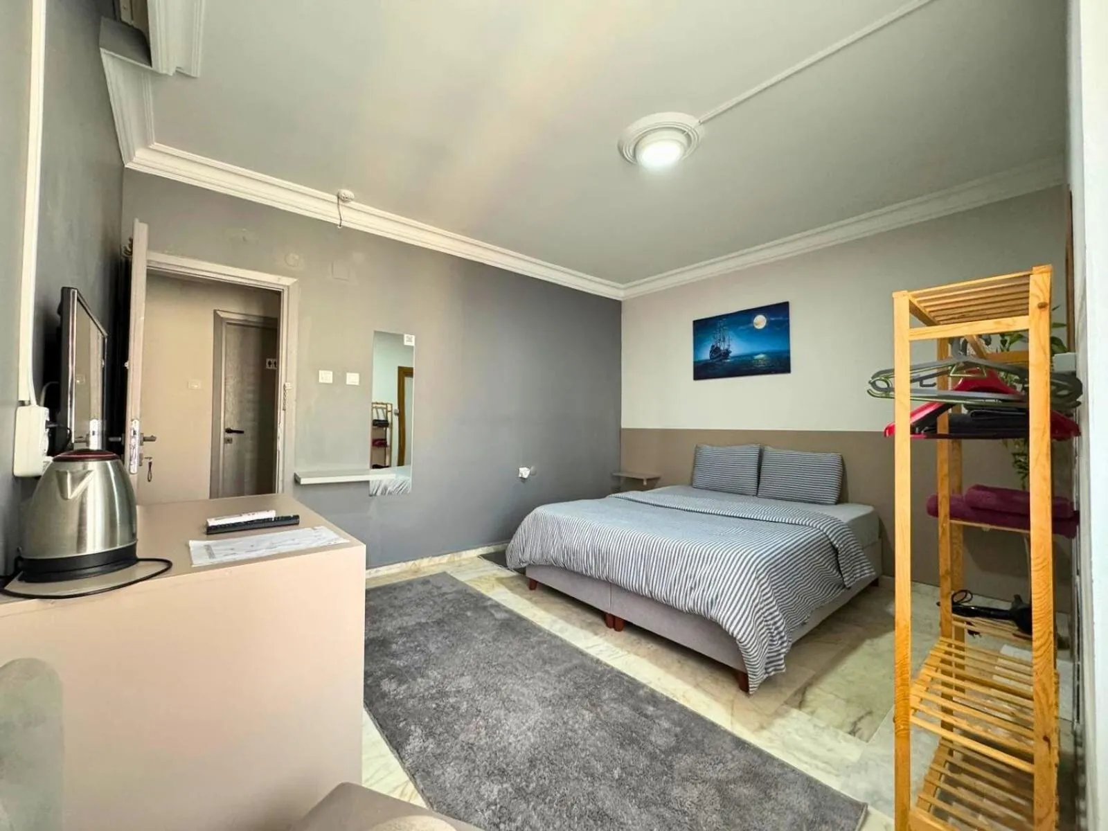 Bedroom, Bed in Grond Konaklama Mersin