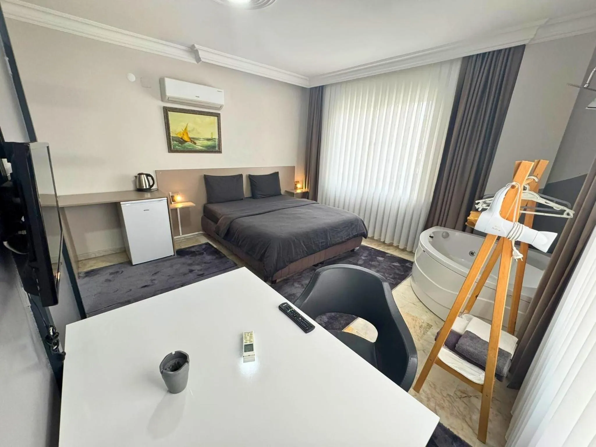 Bedroom, Bed in Grond Konaklama Mersin