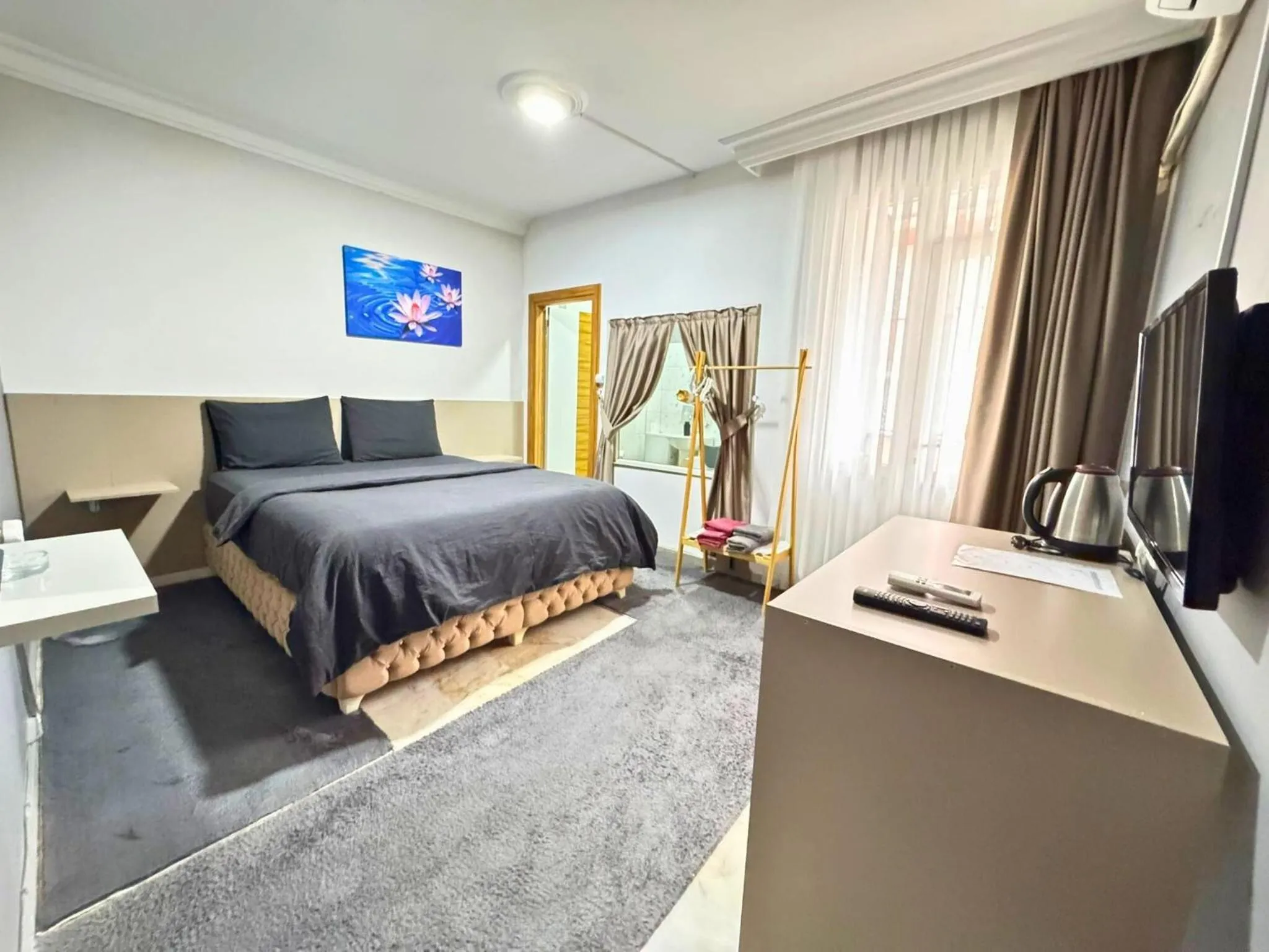 Bedroom, Bed in Grond Konaklama Mersin