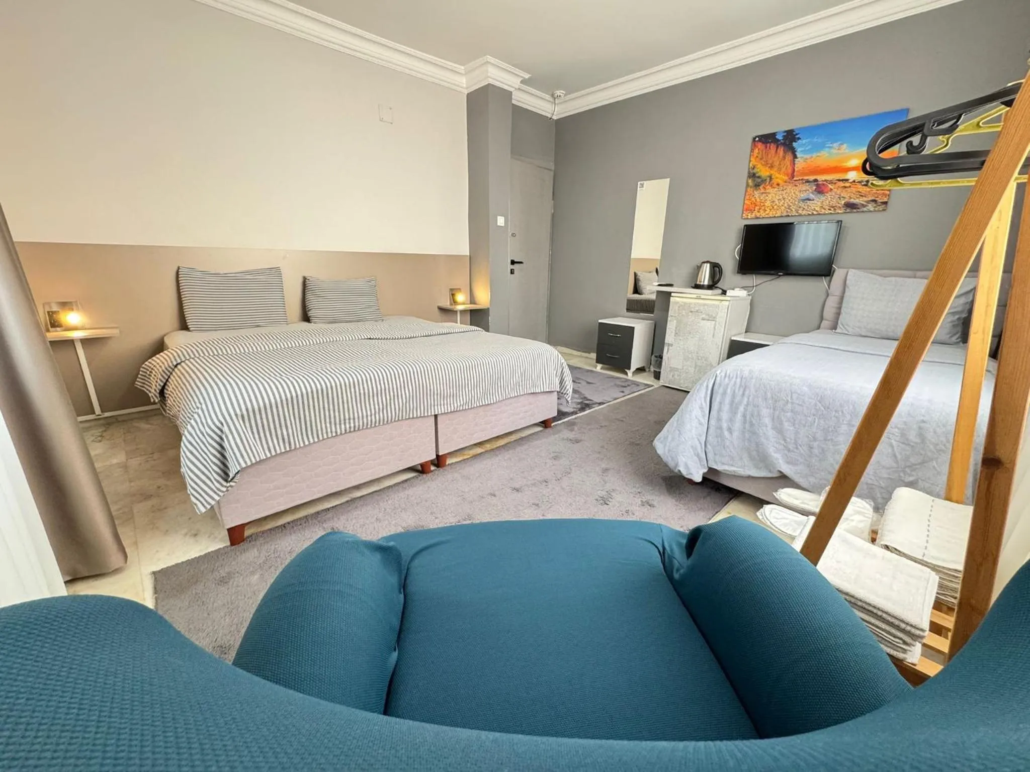 Bedroom, Bed in Grond Konaklama Mersin