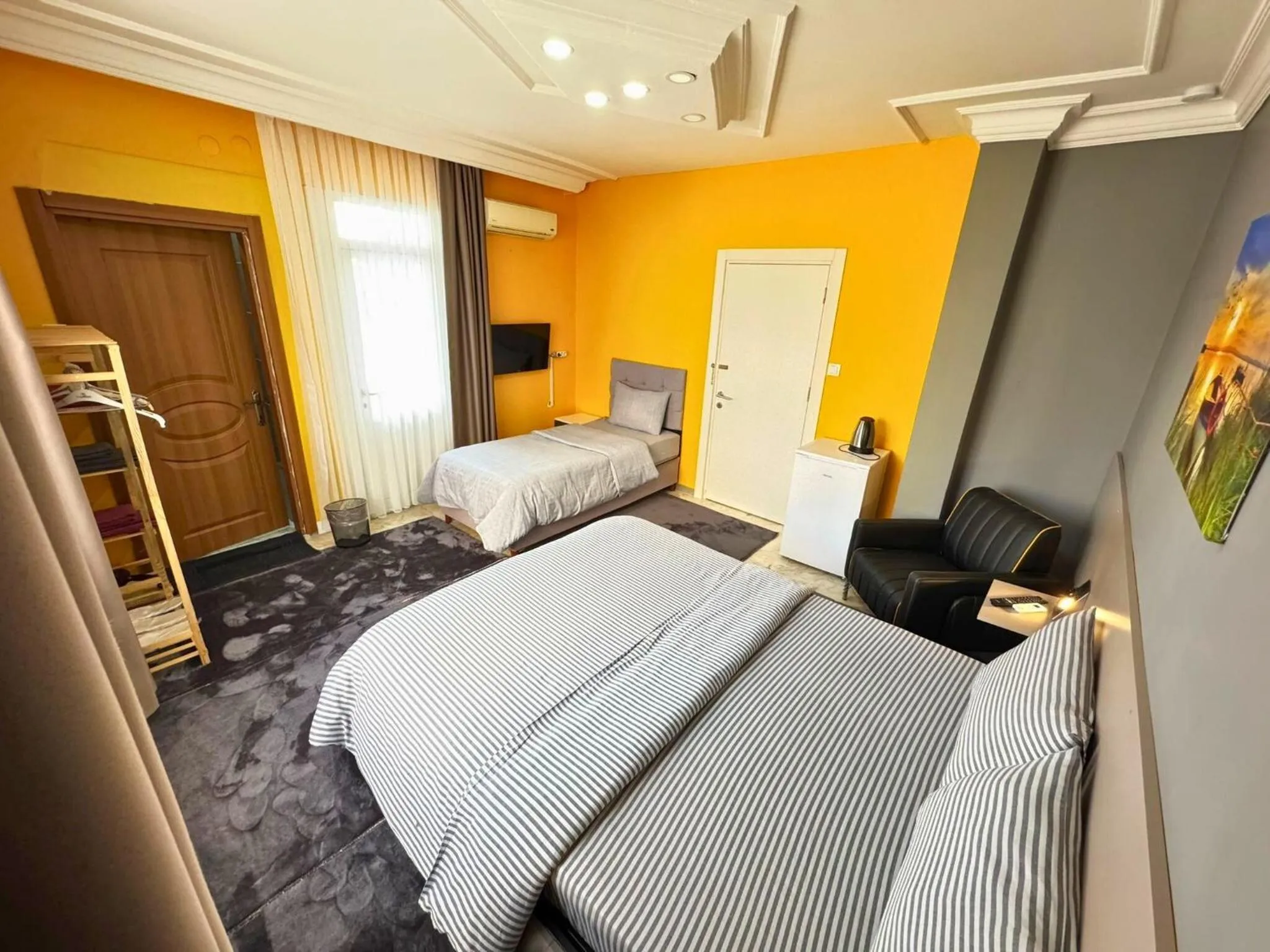 Bedroom, Bed in Grond Konaklama Mersin