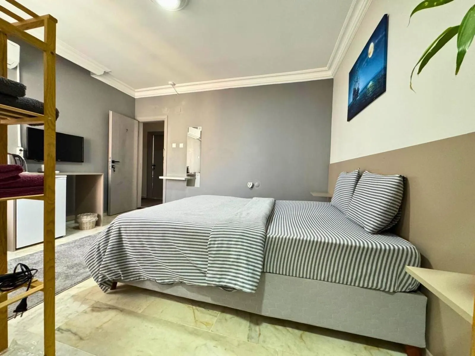 Bedroom, Bed in Grond Konaklama Mersin