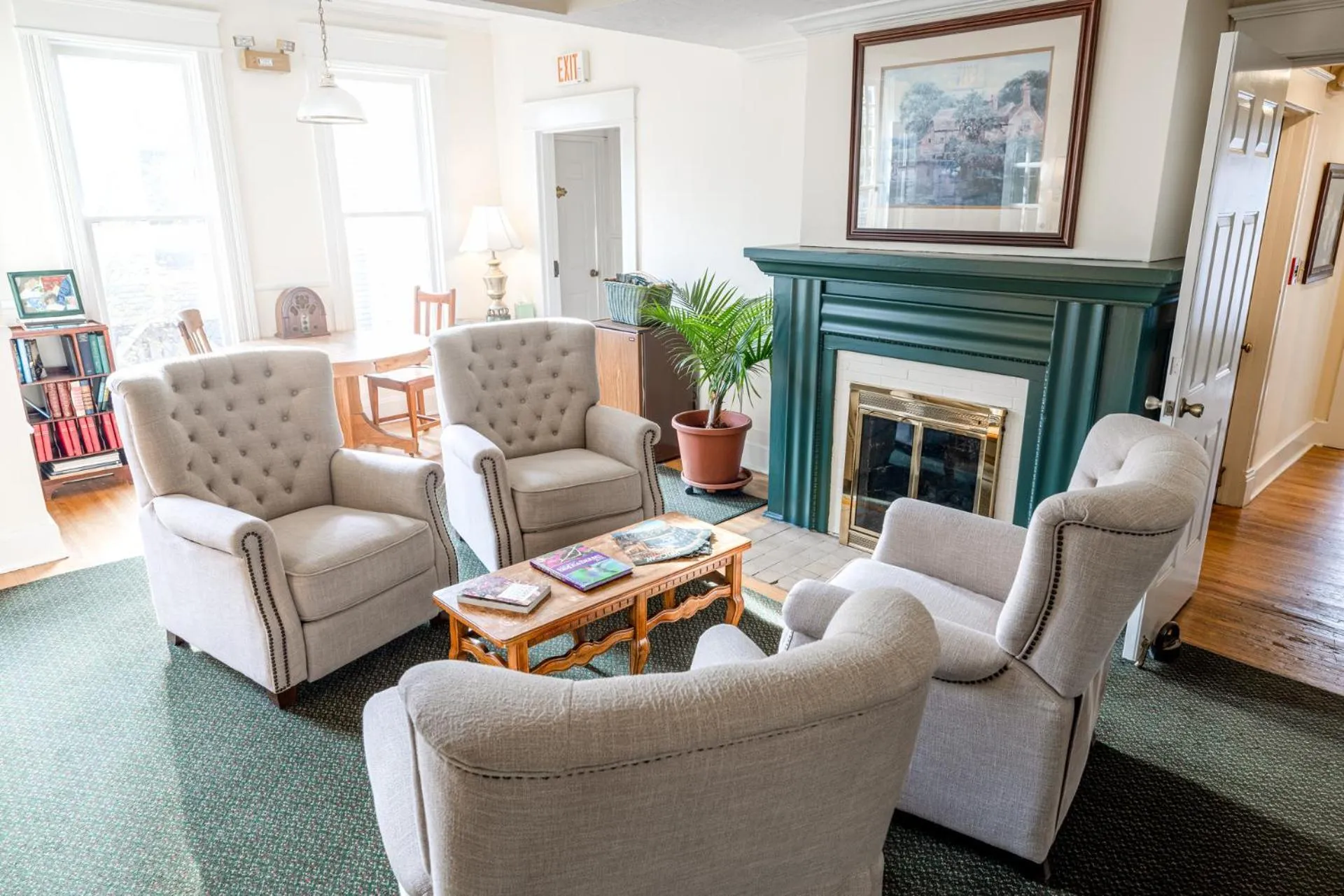 Seating area in Walnut Street Inn