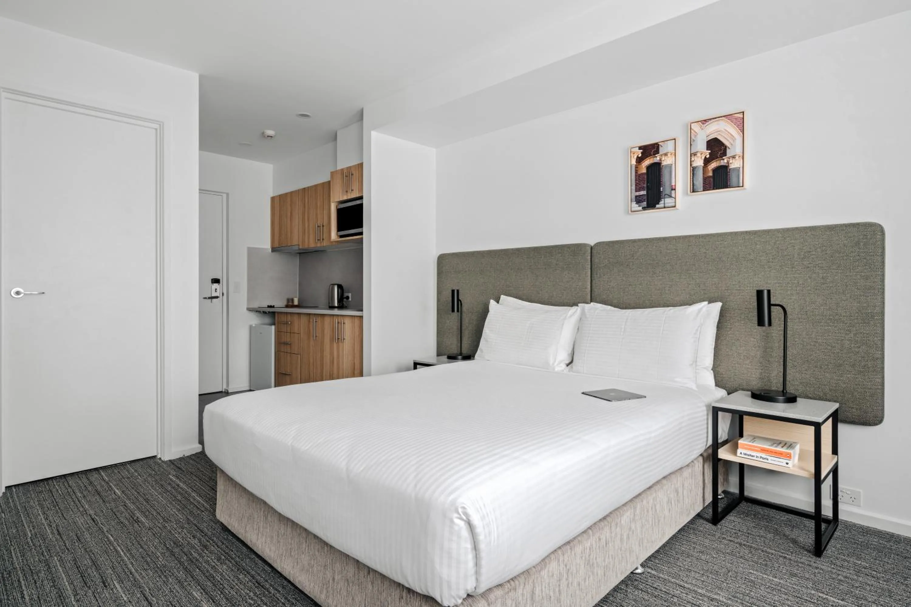 Kitchen or kitchenette, Bed in Quest Moonee Valley