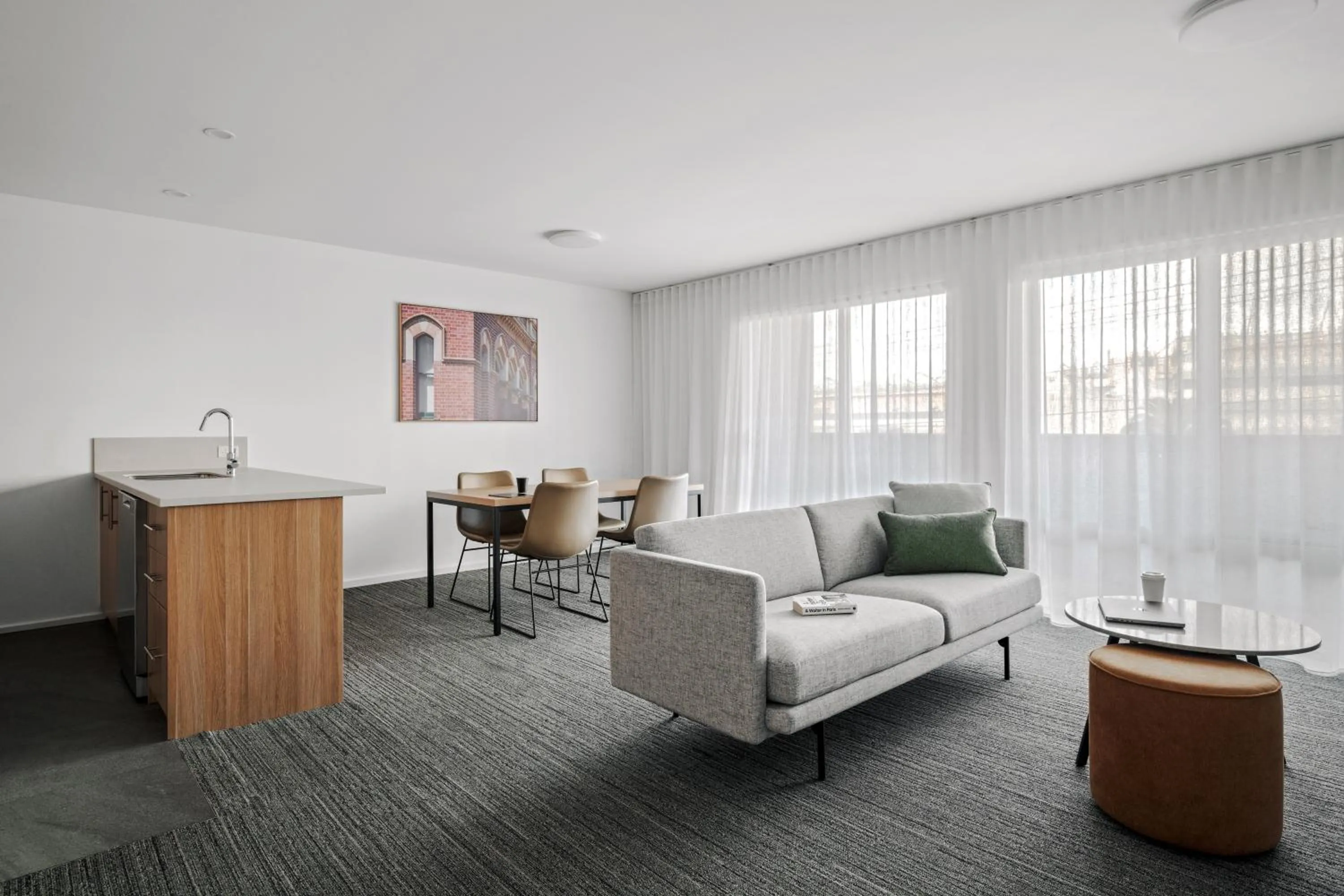 Living room in Quest Moonee Valley