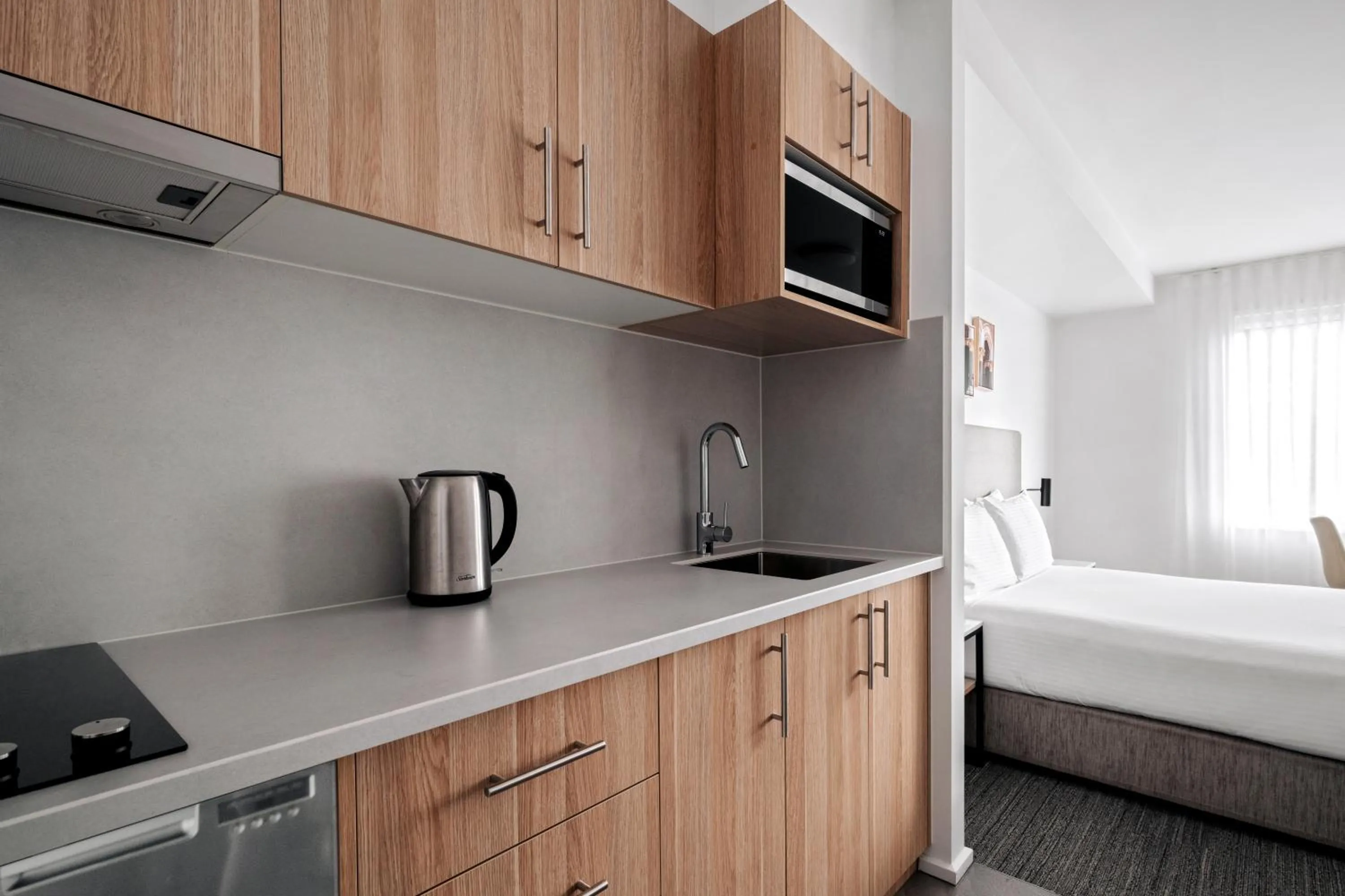 Kitchen or kitchenette, Bed in Quest Moonee Valley