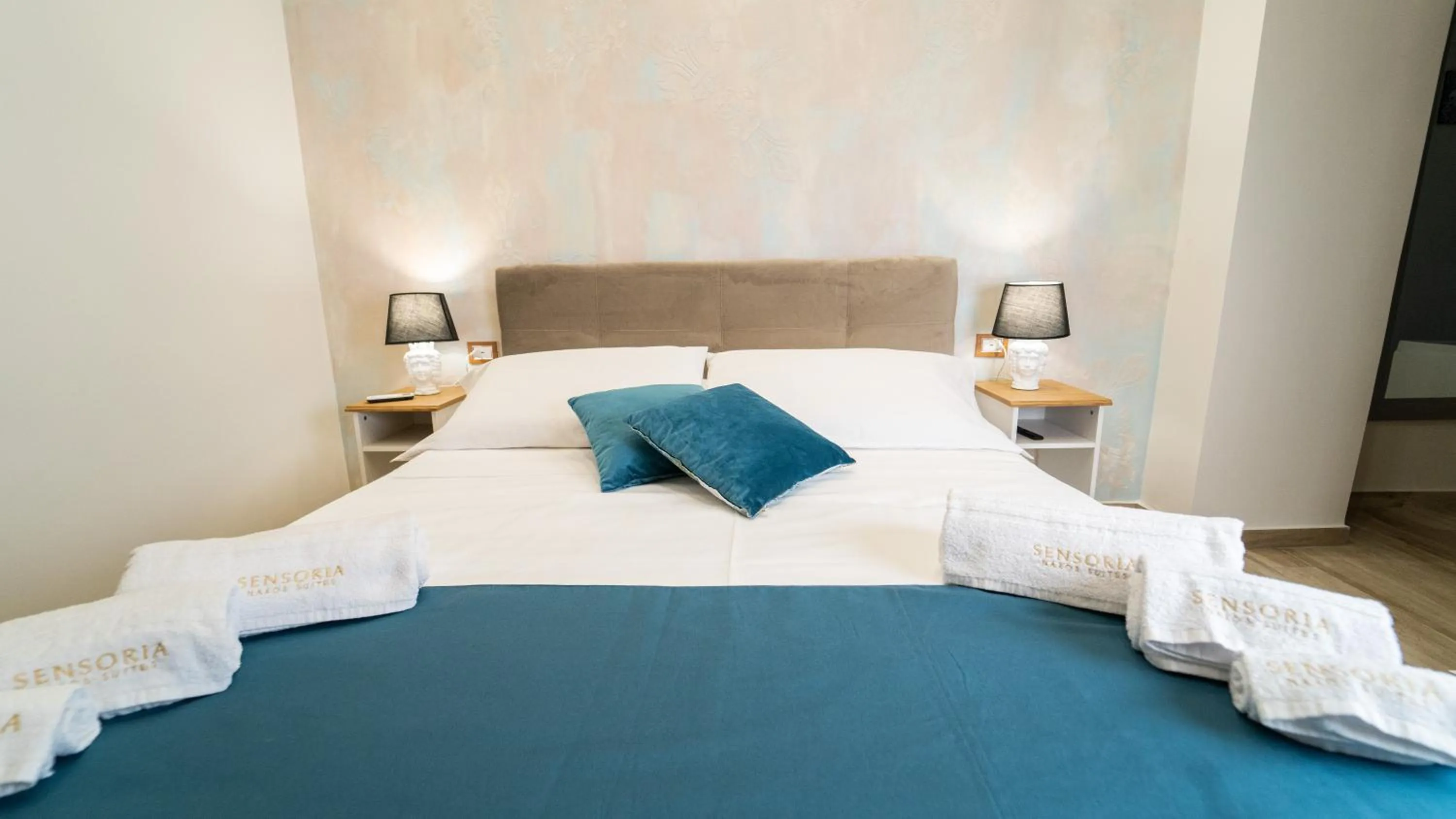 Bed in Sensoria Naxos Suites