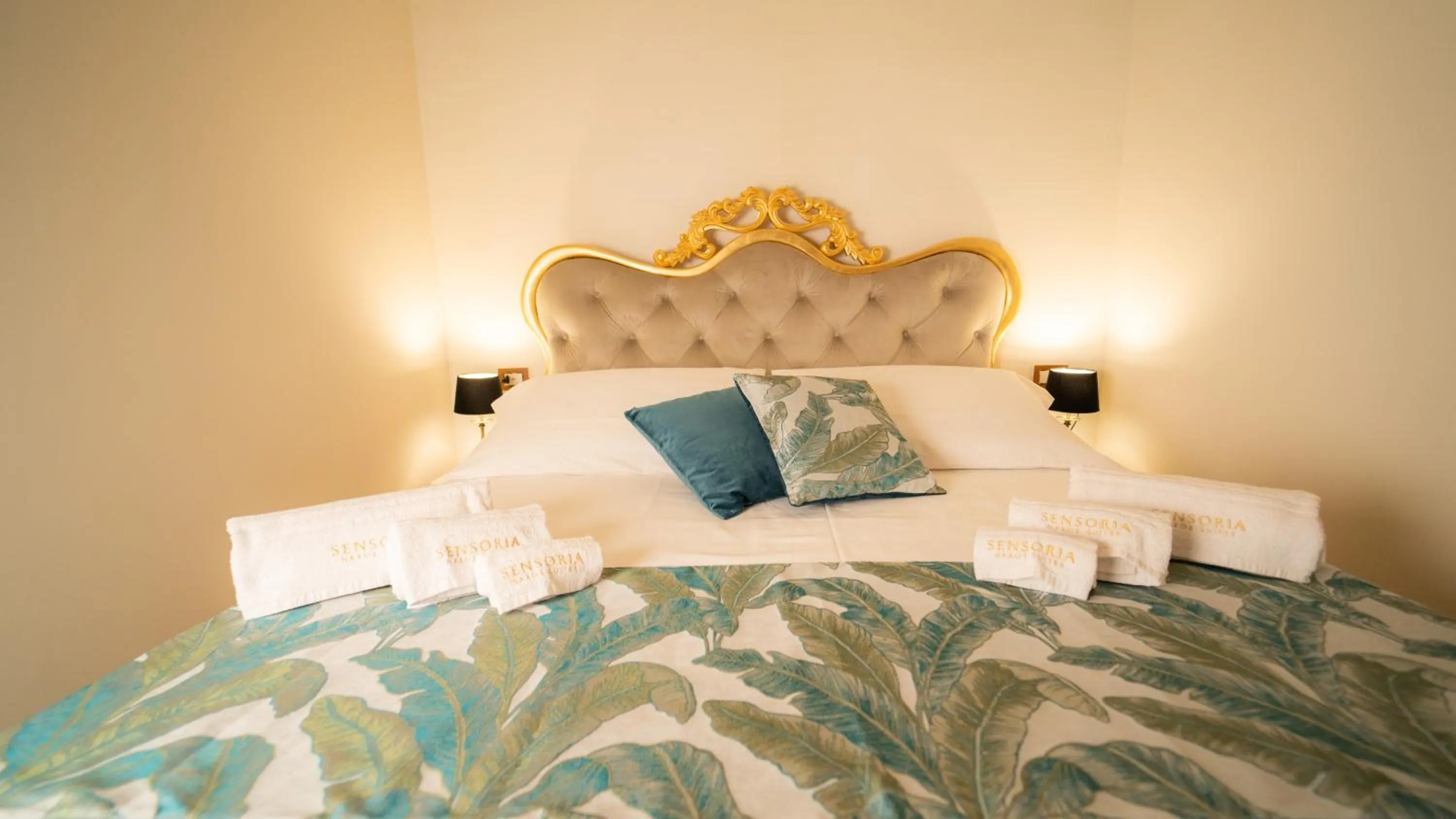Bed in Sensoria Naxos Suites