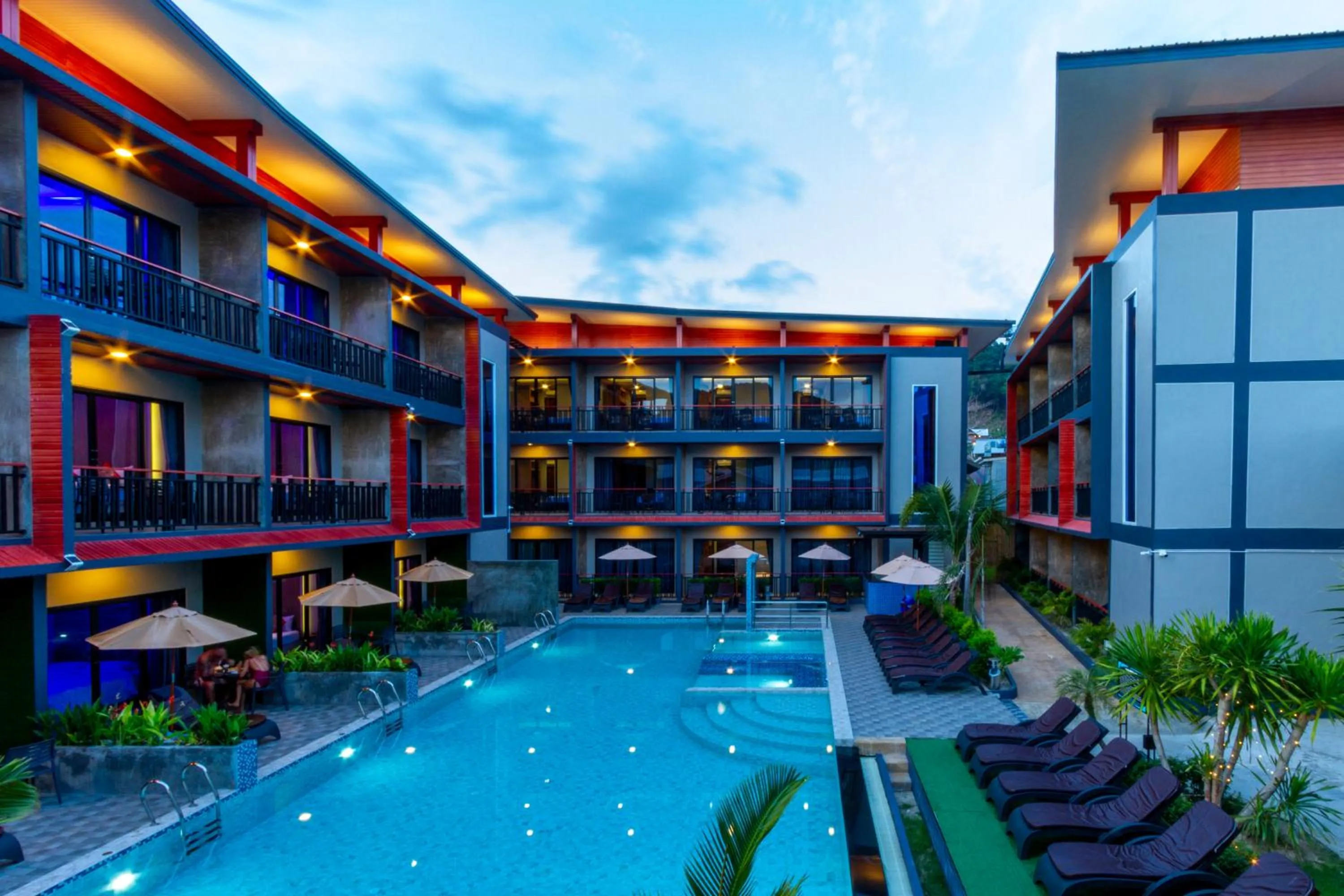 Pool view in Coco Bella Hotel