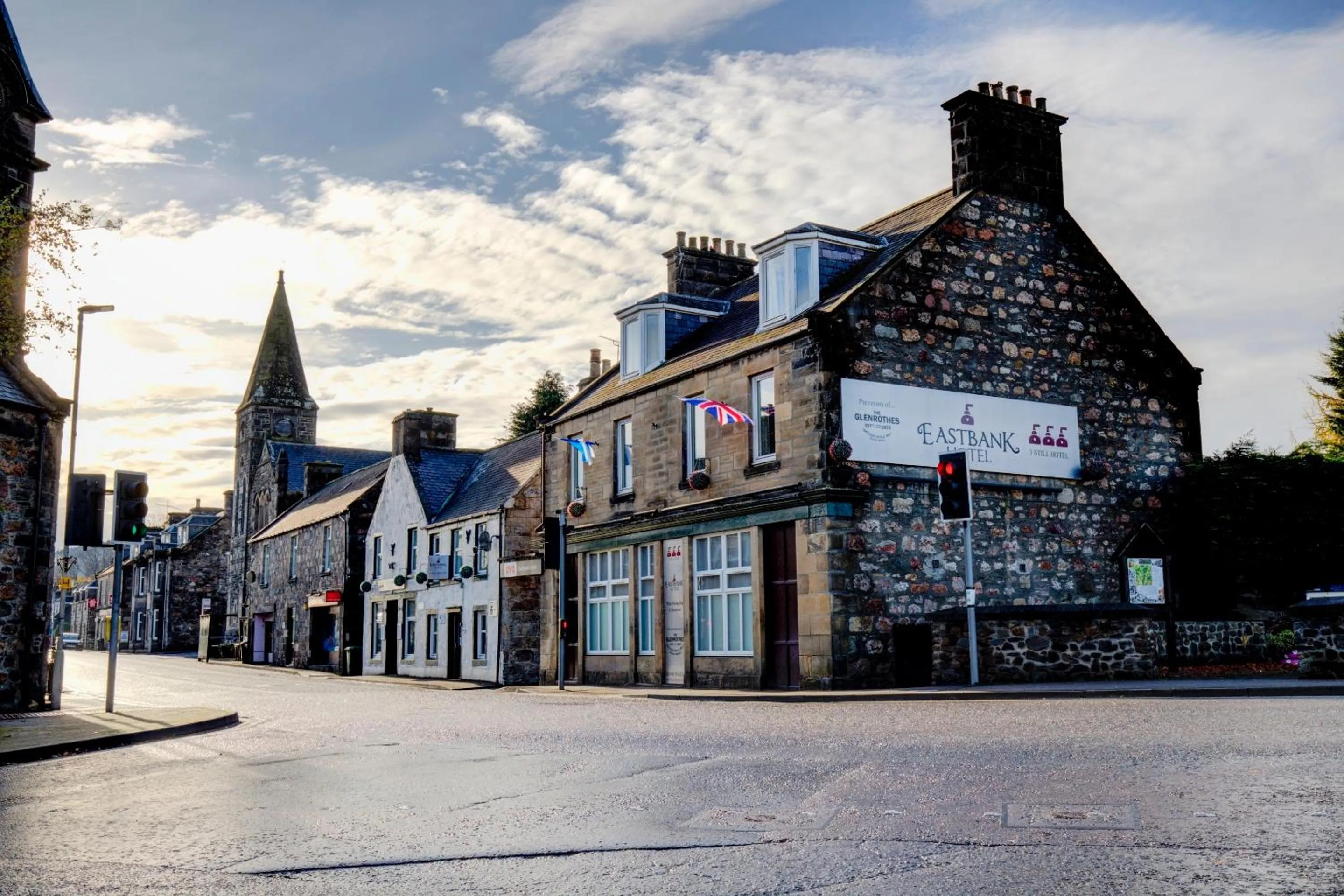 Property building in OYO Eastbank Hotel, Speyside Scotland