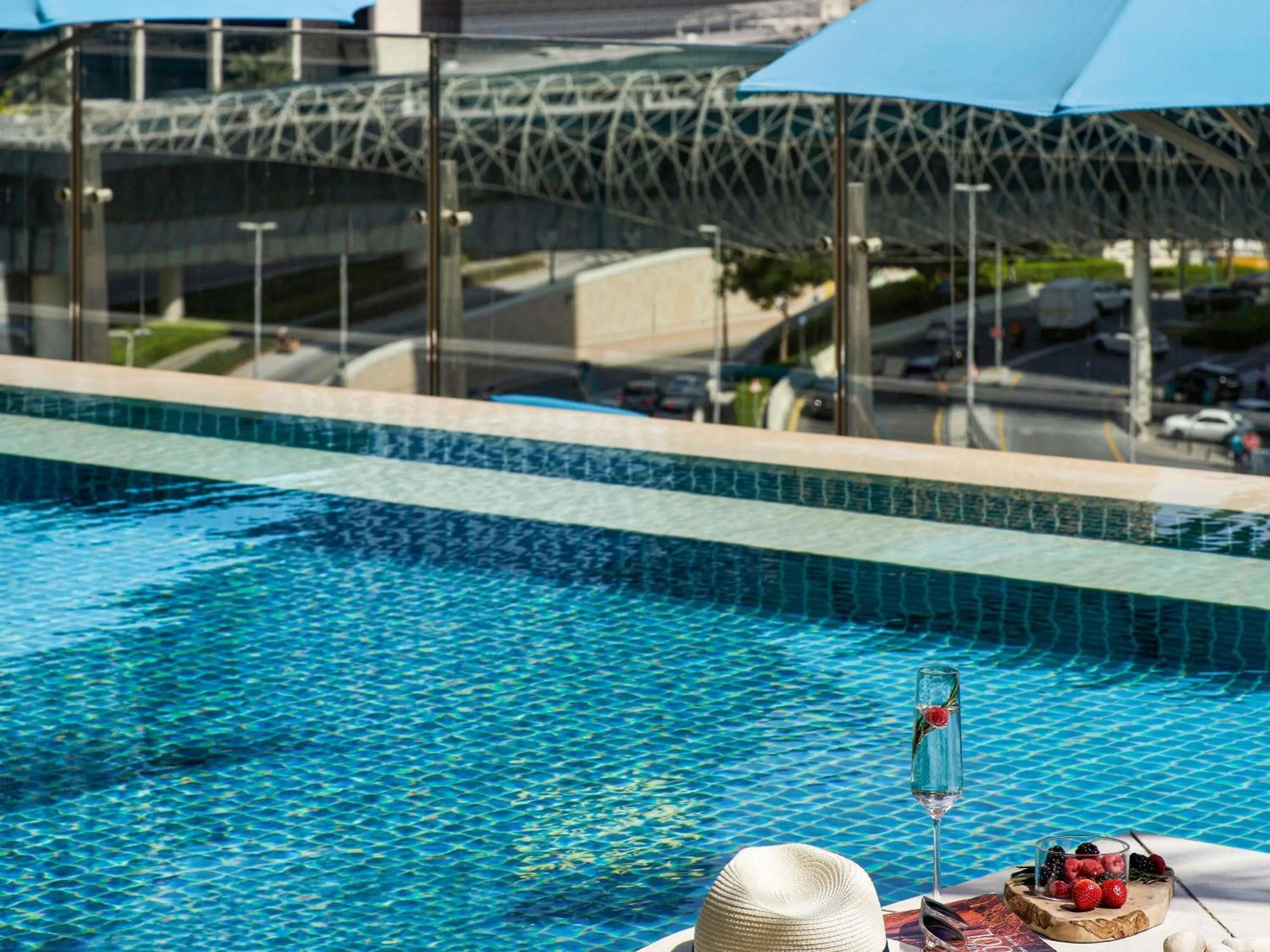 Pool view in Sofitel Dubai Downtown
