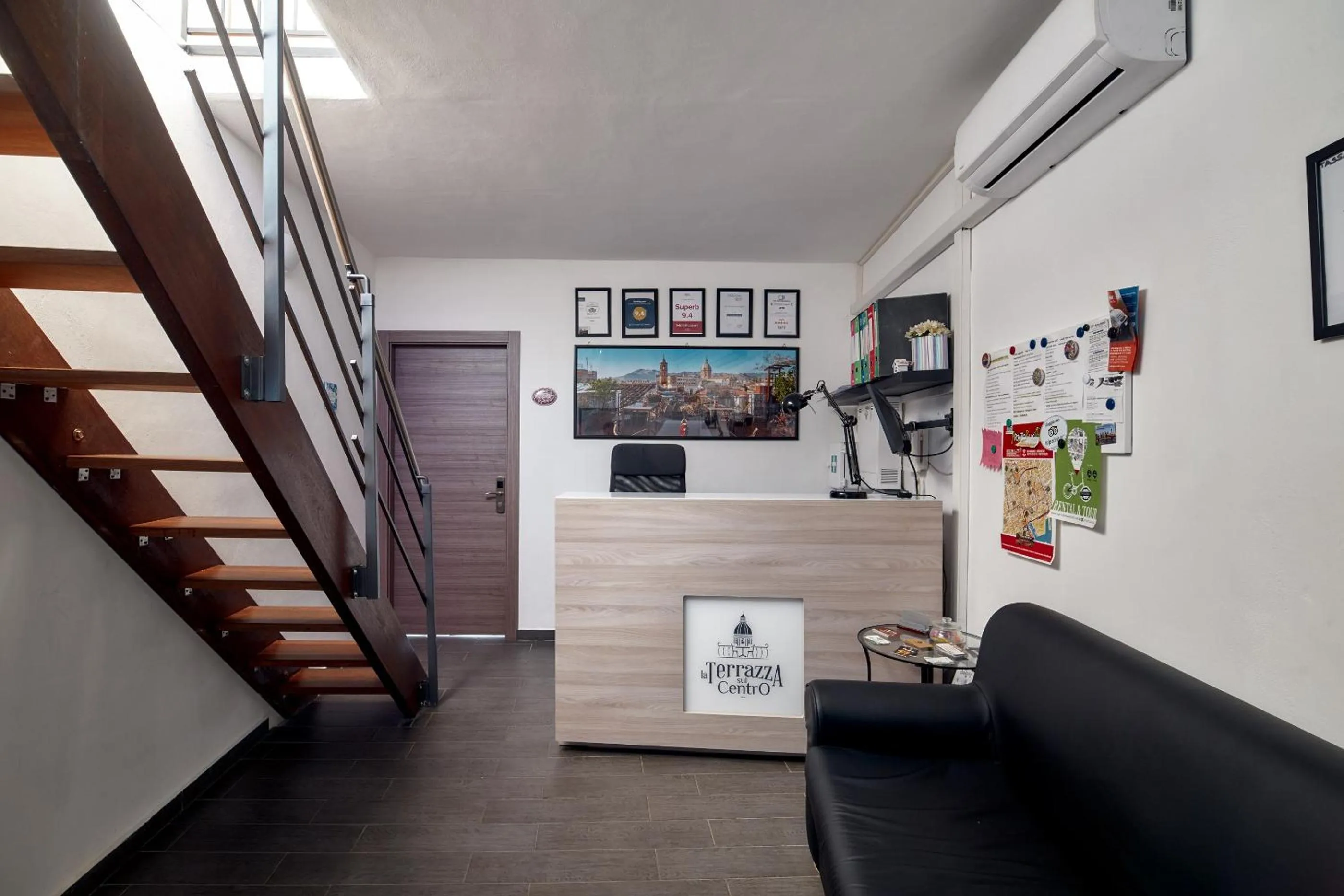 Lobby or reception in La Terrazza sul Centro