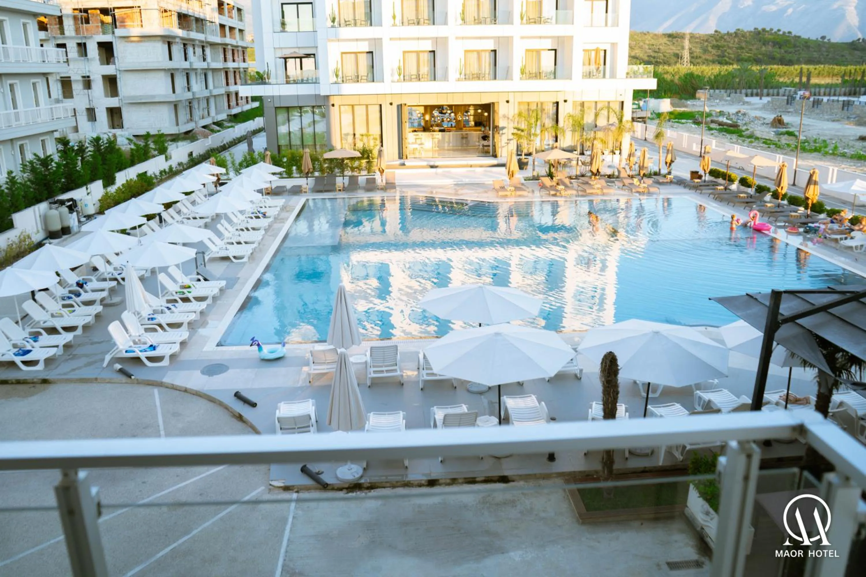 Pool view in Maor Hotel