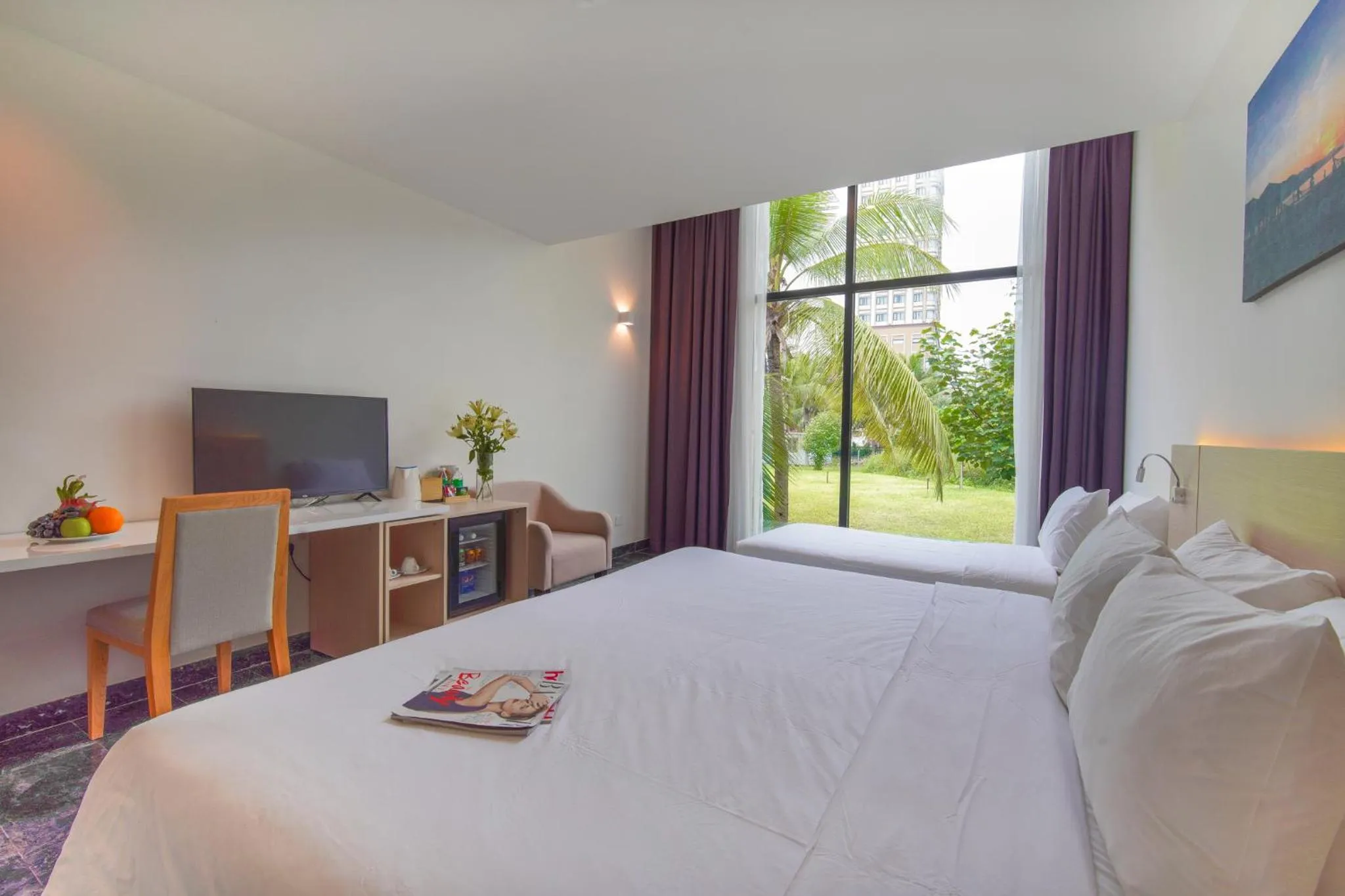 Bed in Temple Da Nang Resort