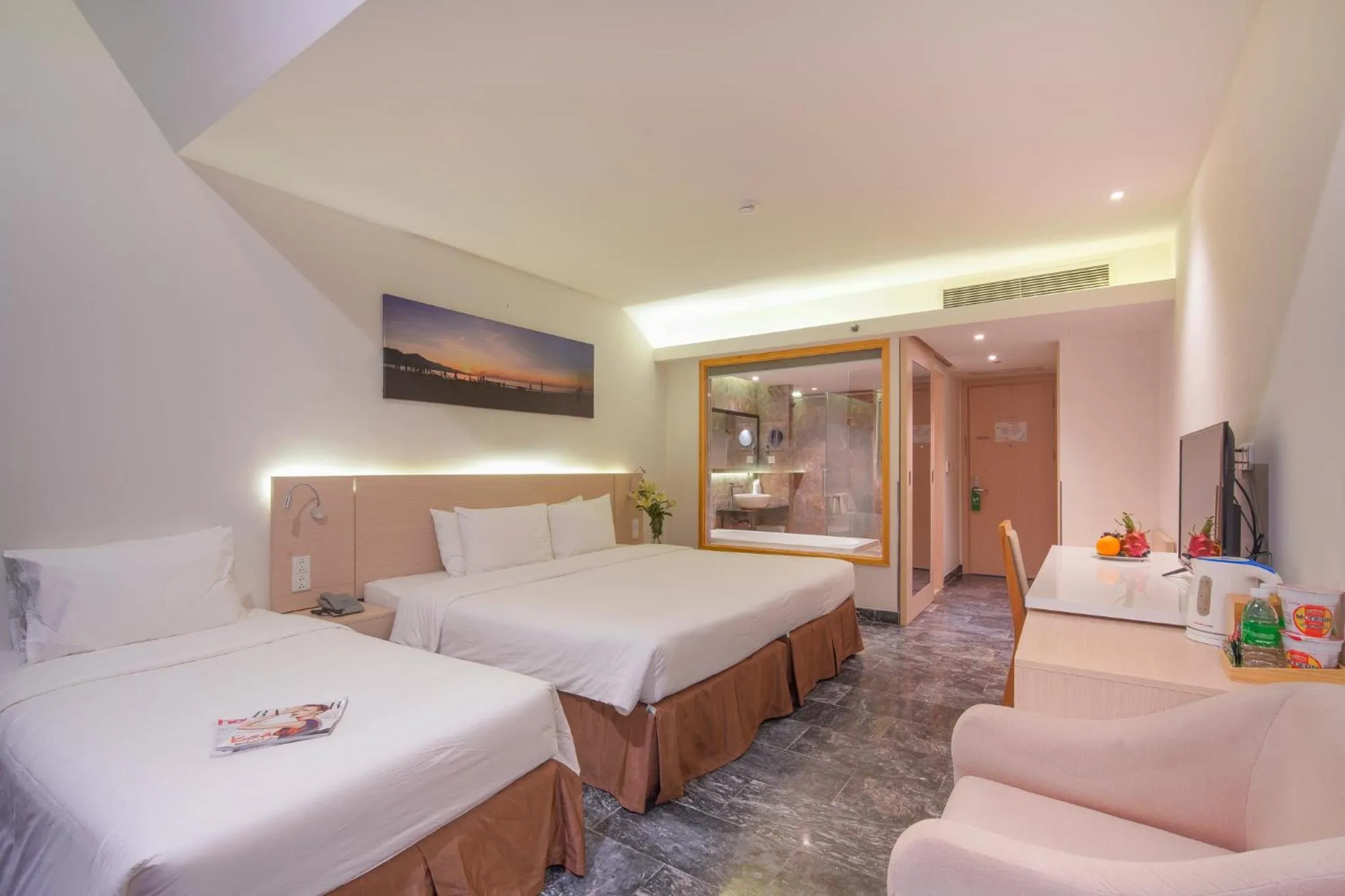 Bed in Temple Da Nang Resort