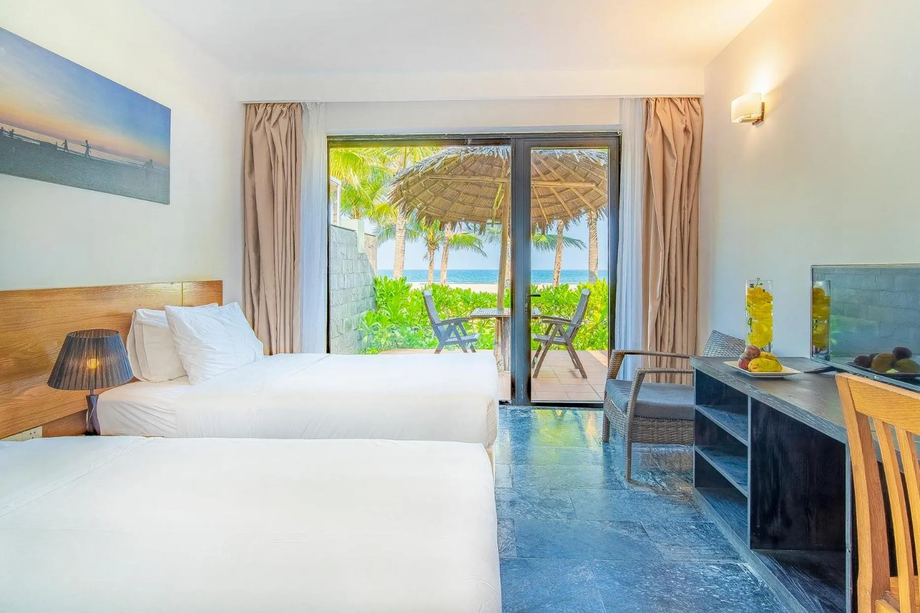 Bed in Temple Da Nang Resort