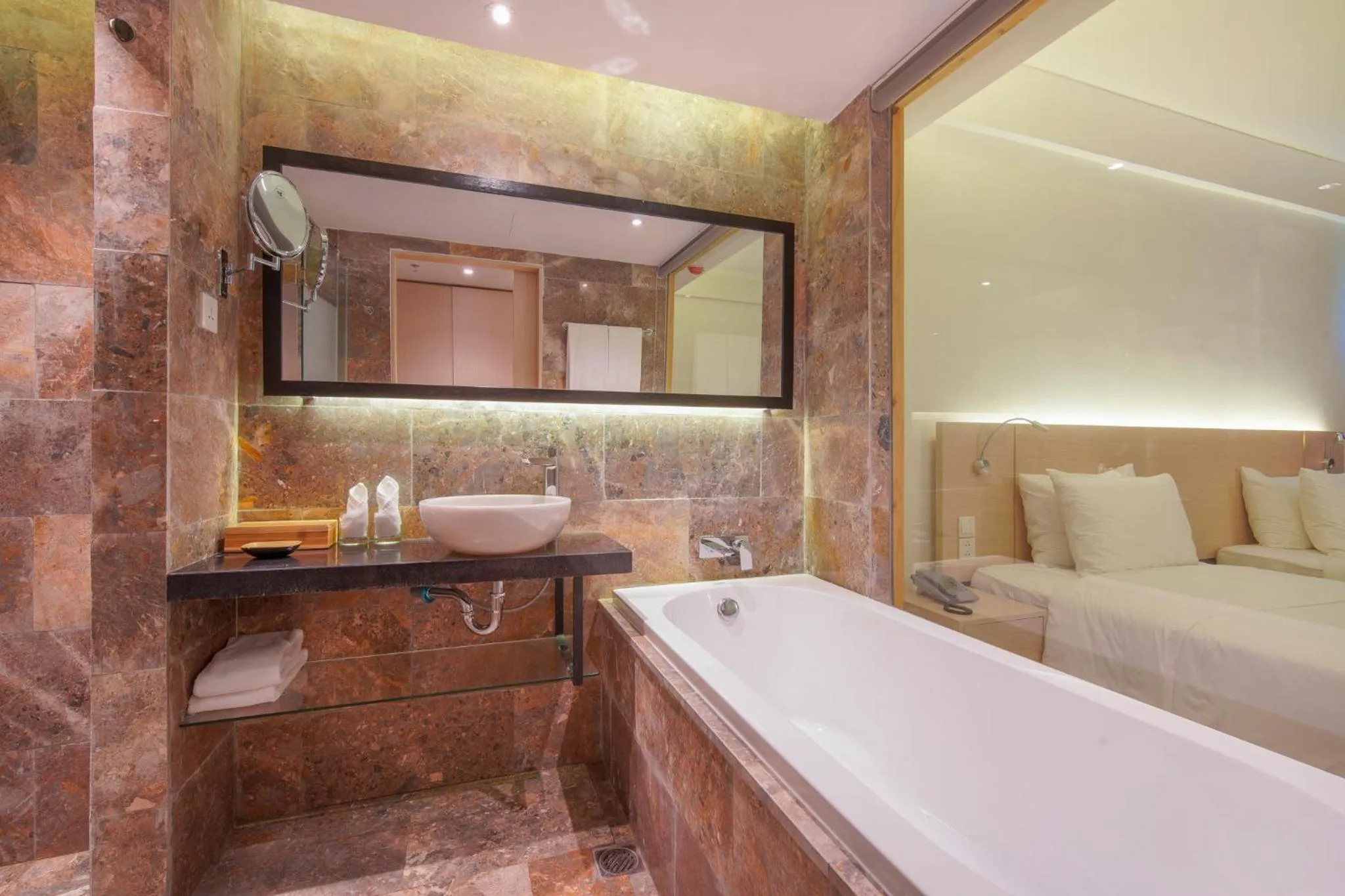 Bed in Temple Da Nang Resort