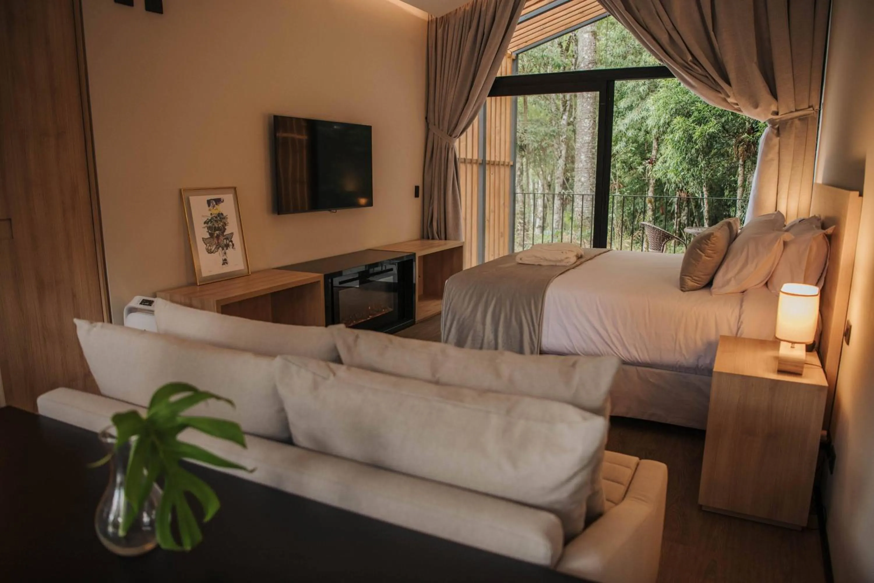 Bed in Hotel Boutique Vinícola Araucária by Slaviero Hotéis