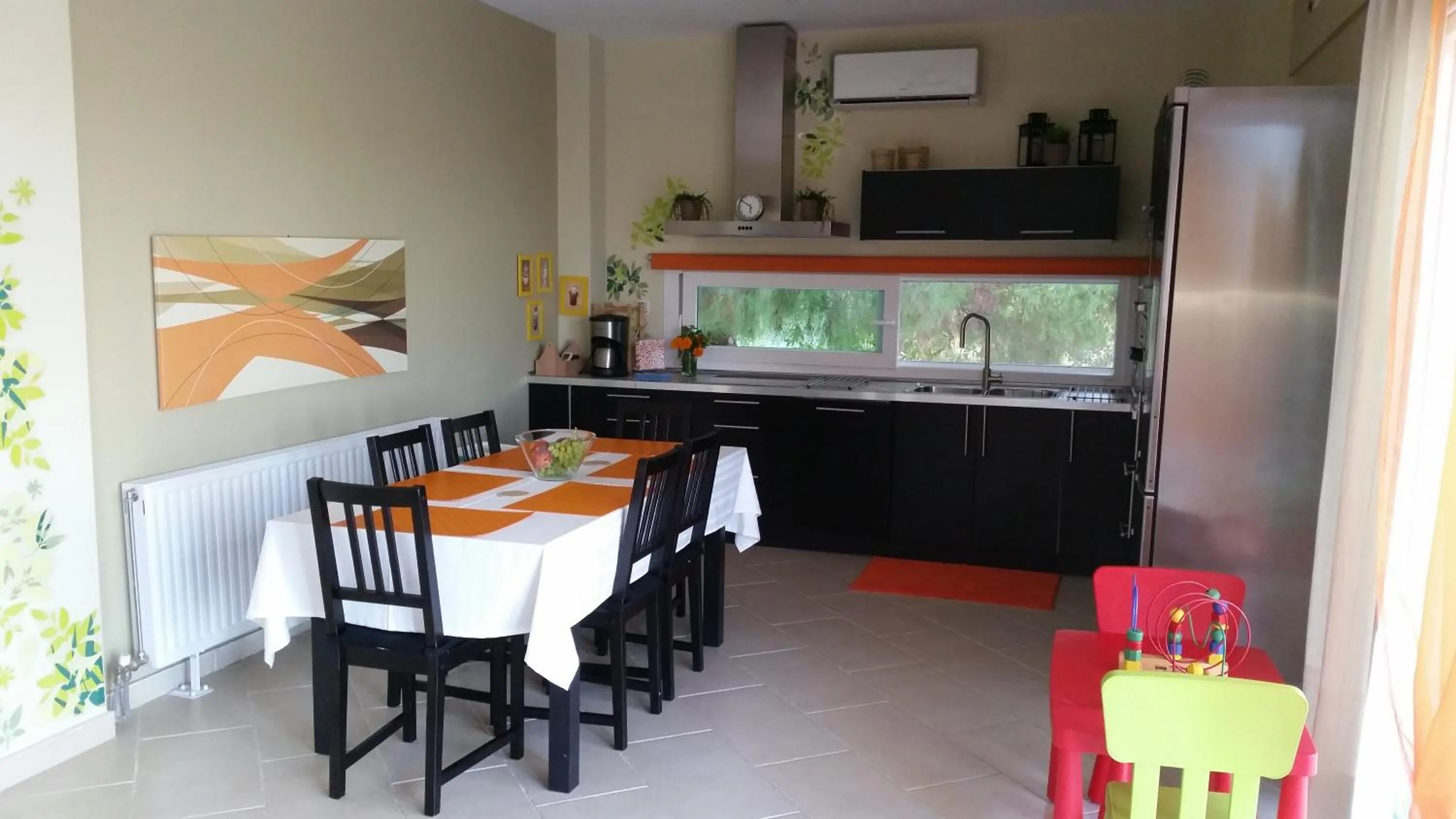 Kitchen or kitchenette in Villa Anna Maria Kriopigi Private Pool & Sea View 5 Bedrooms