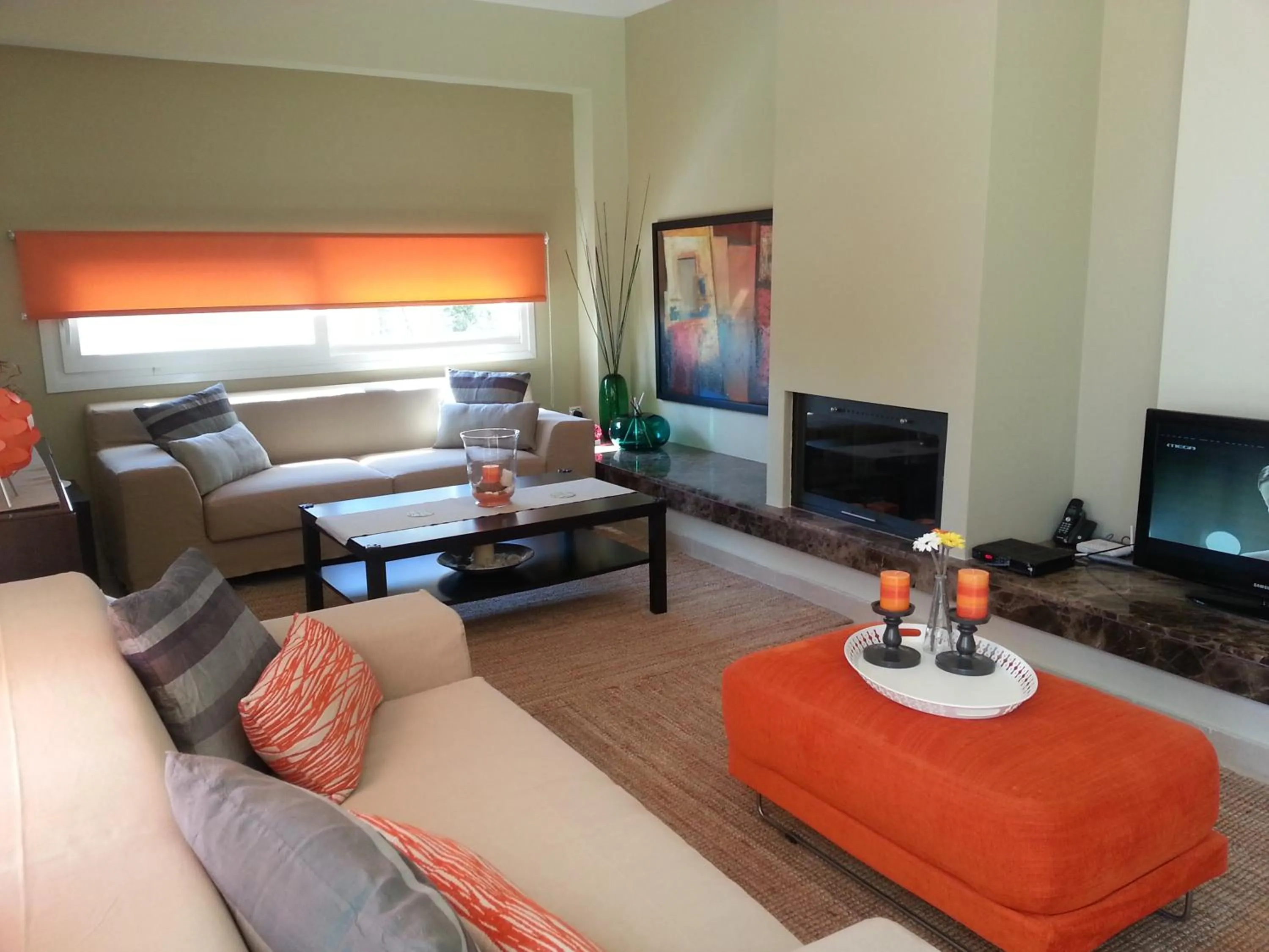 Living room in Villa Anna Maria Kriopigi Private Pool & Sea View 5 Bedrooms