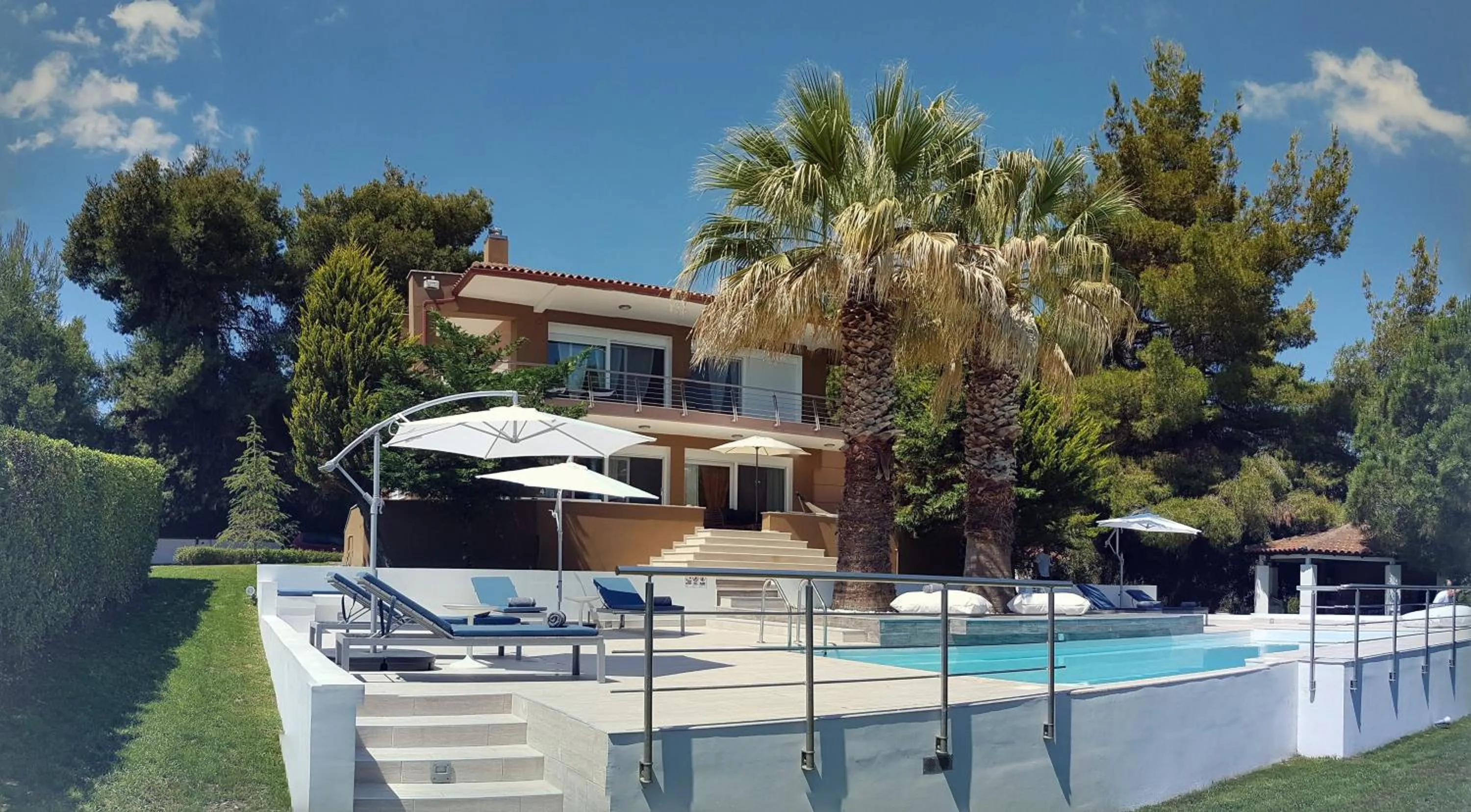Garden in Villa Anna Maria Kriopigi Private Pool & Sea View 5 Bedrooms